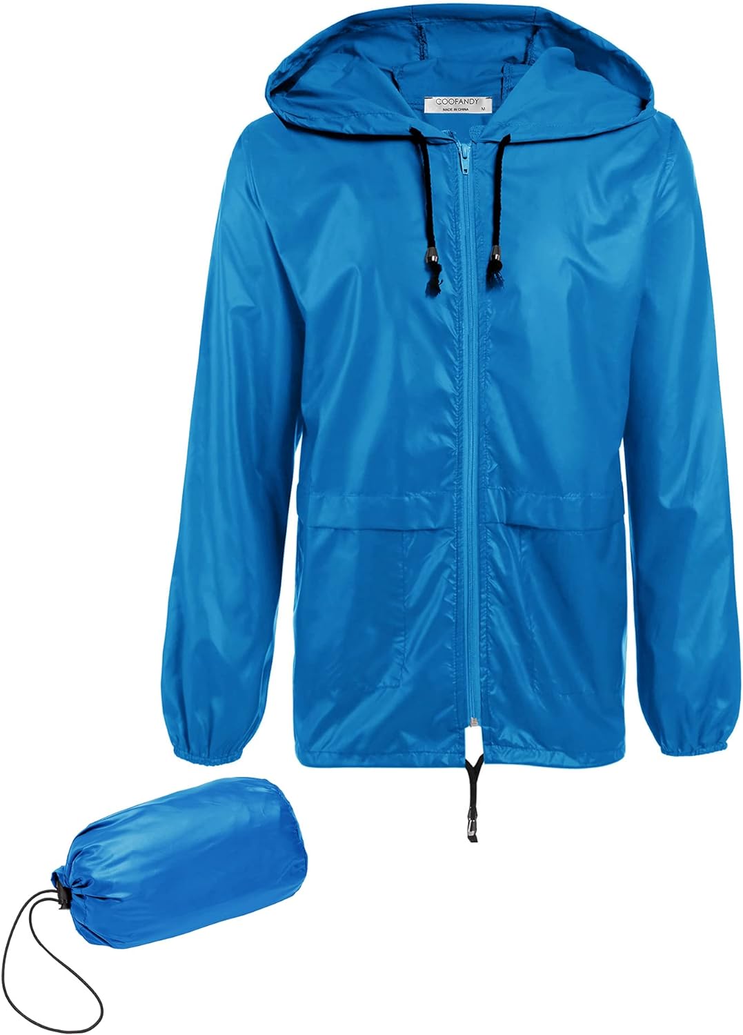 COOFANDY Mens Packable Rain Jacket, Special Lightweight Waterproof Raincoat with...