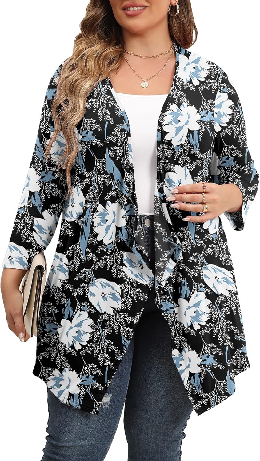 TIANZHU Women Cardigan, Special Lightweight 3/4 Sleeve Casual Cardigan, Innovati...