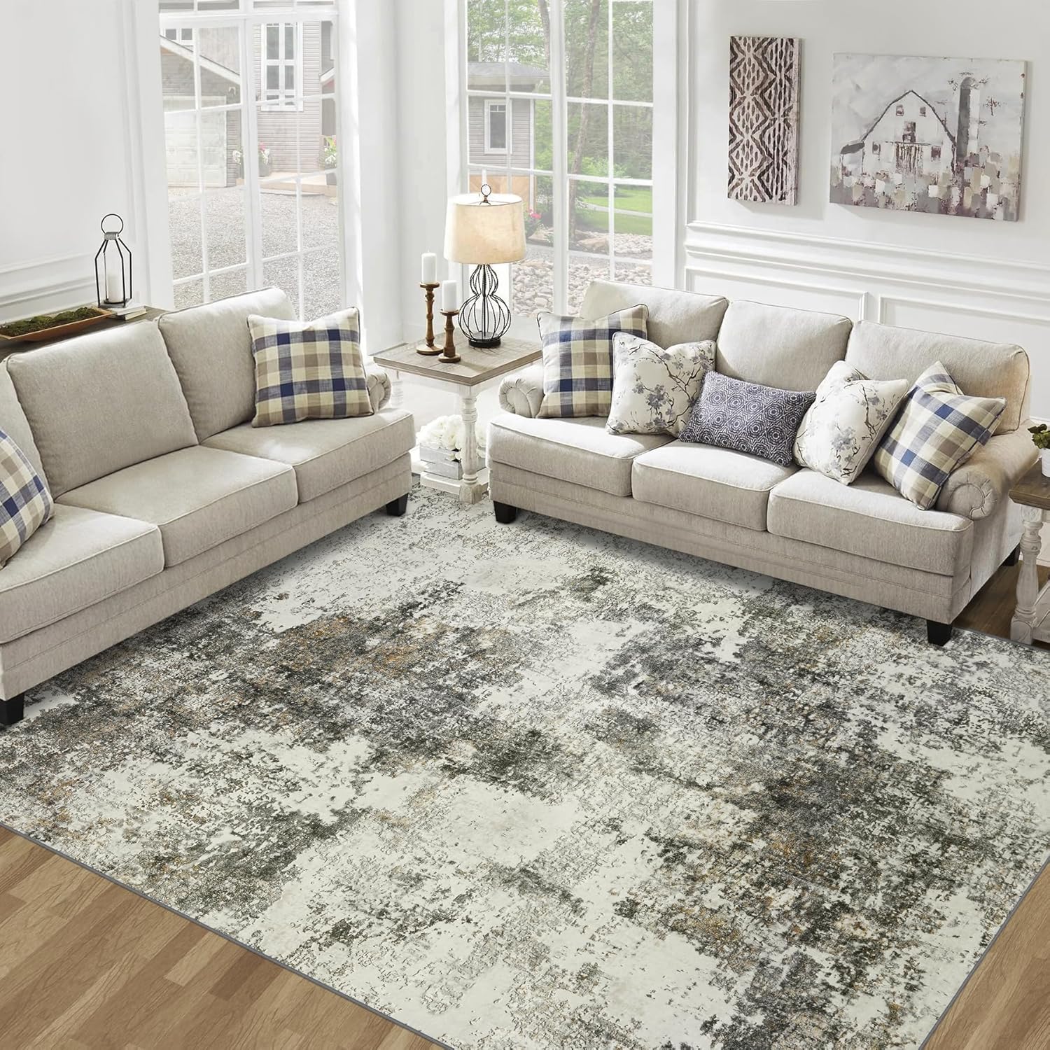 Premium Area Rug 9x12, Special Washable Rug with Anti-Slip Backing, High-Quality...