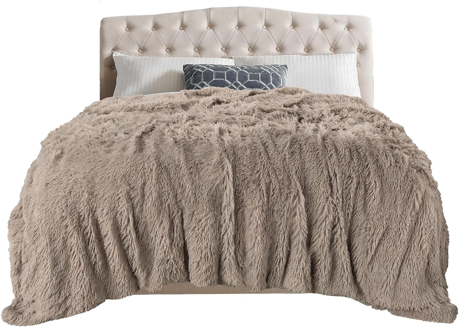 TOONOW Extra Soft Fuzzy Faux Fur Blanket Twin Size 70"x78", Reversible Lightweig...