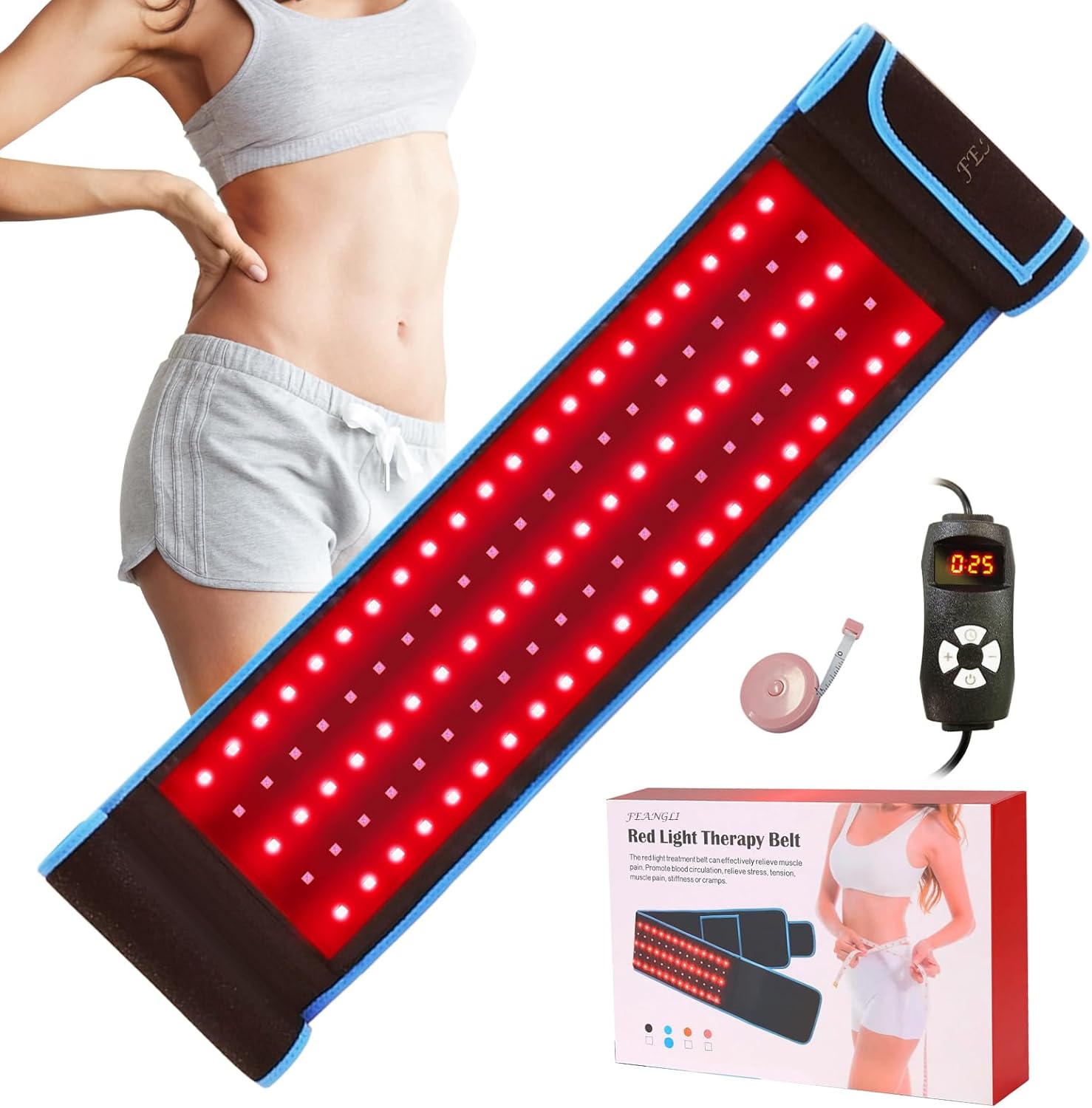 Red Light Therapy Infrared Belt, Special Light Therapy Wrap for Body Pain Relief...