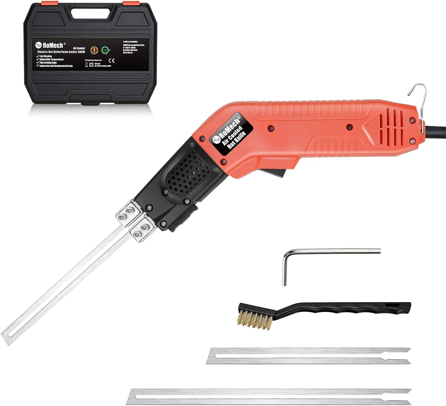 ROMECH Foam Cutter Pro Electric Hot Knife, 200W Air Cooled Styrofoam Cutting Too...