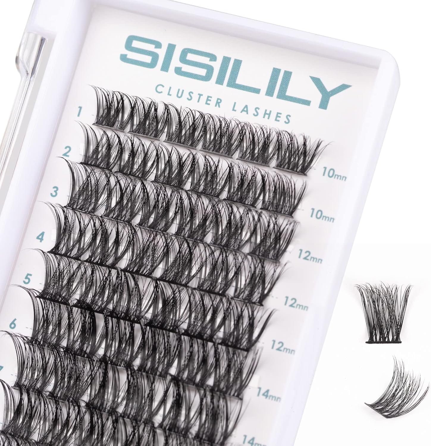 Cluster Lashes SISILILY Individual Lashes 72 Lash Clusters C D Curl Individual C...