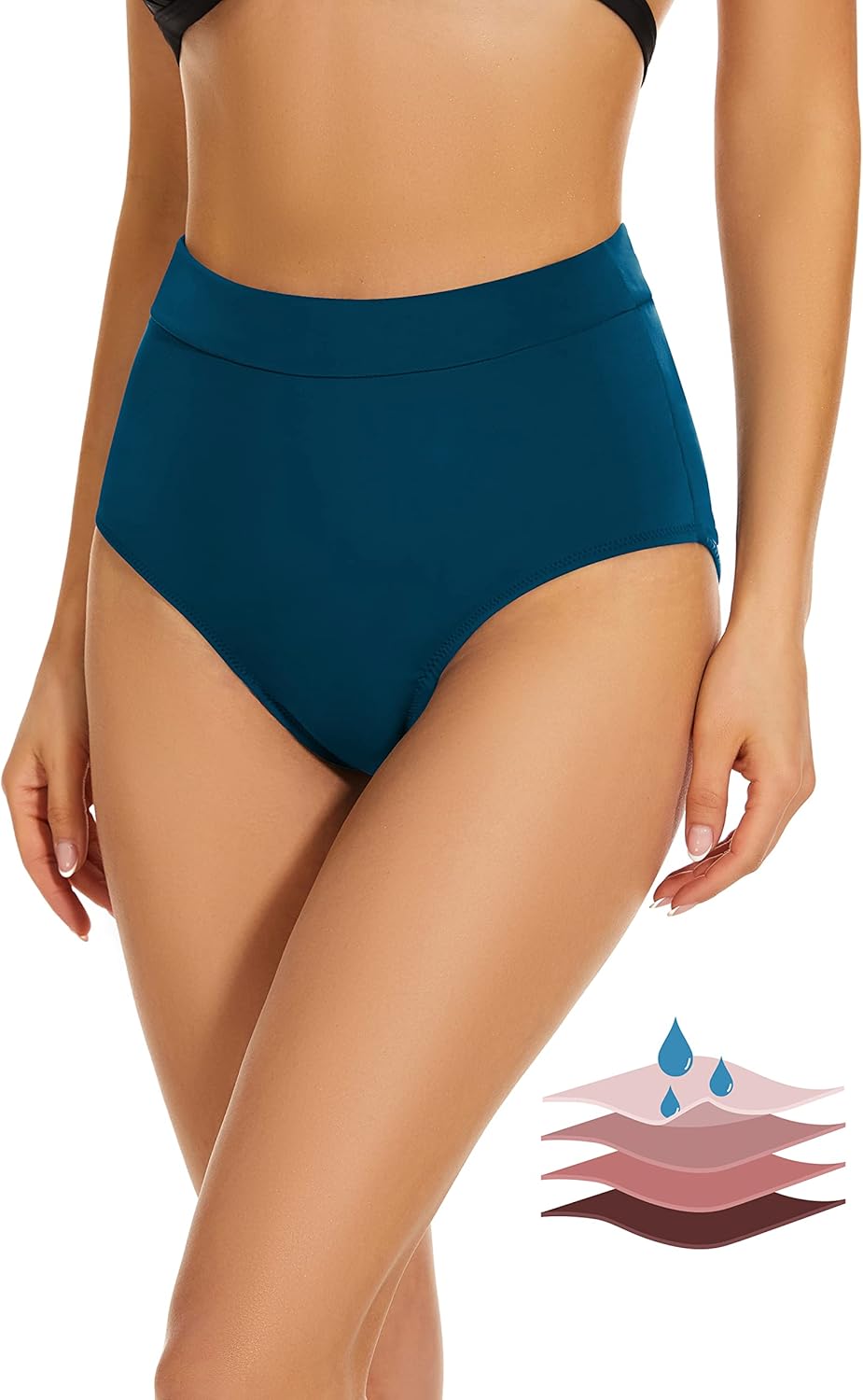Leovqn Period Swimwear Bikini Menstrual Leakproof Swim Bottoms UPF 50+ Waterproo...