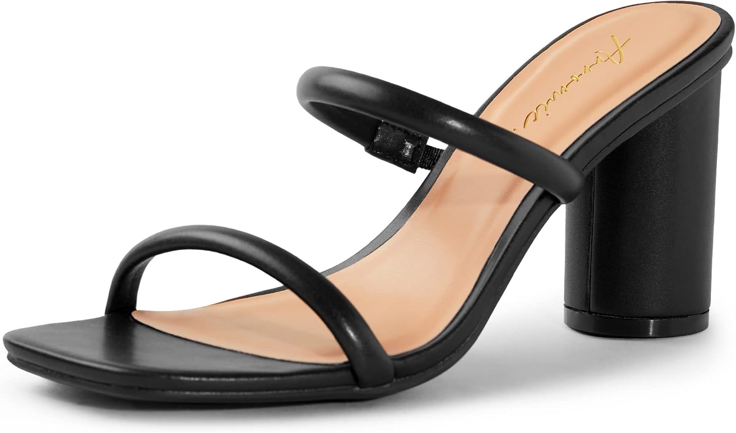 Arromic Women's Heeled Sandals, Special Square Toe Sandals with Two Strap Block...