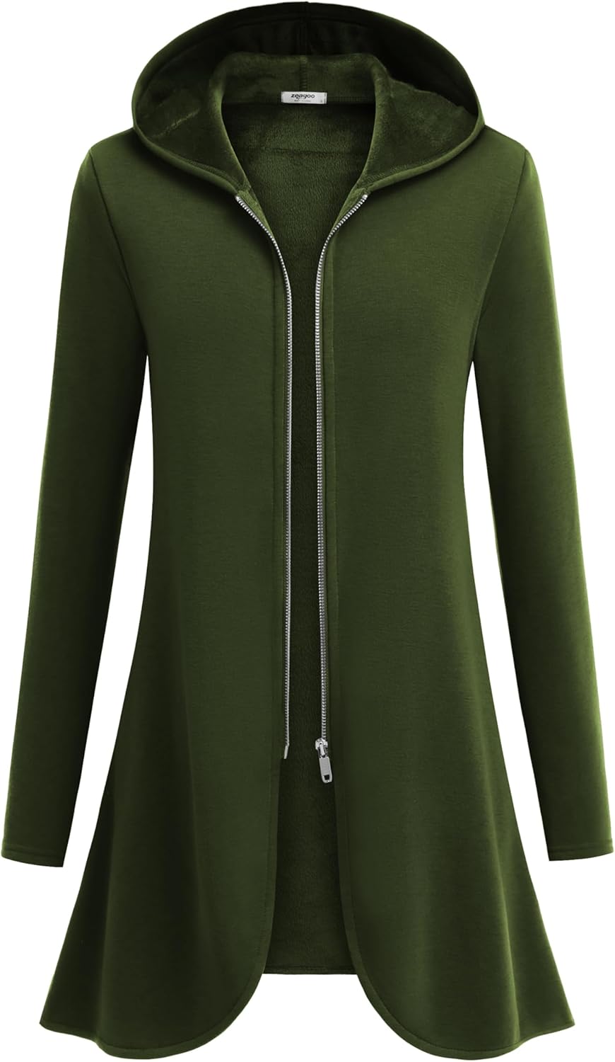 Zeagoo Women's Long Zip Up Hoodie, Special Lightweight Oversized Tunic Sweatshir...