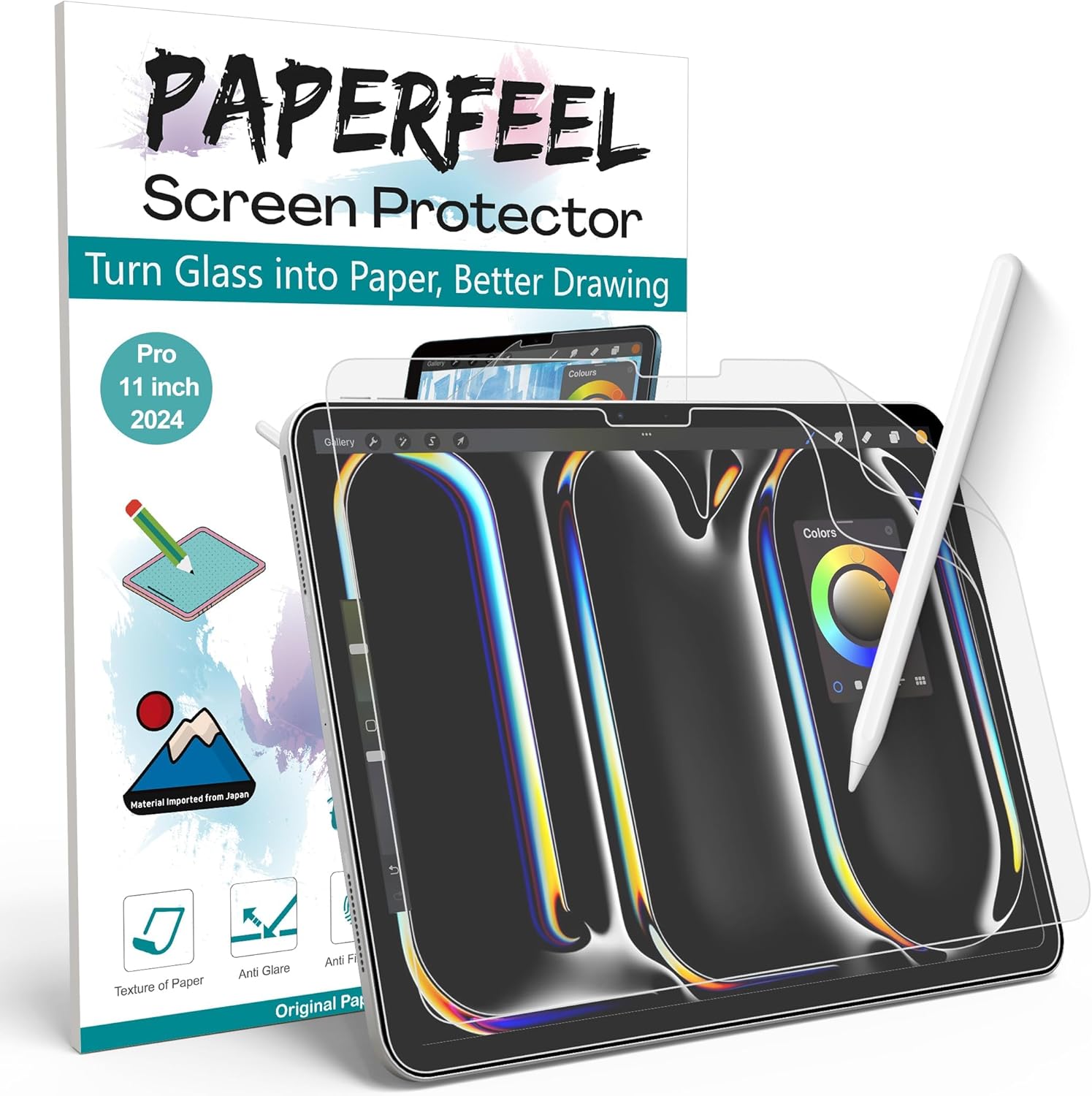 [2 Pack] Paperfeel Screen Protector for iPad Pro 11 Inch 2024 M4 Model, Matte PE...