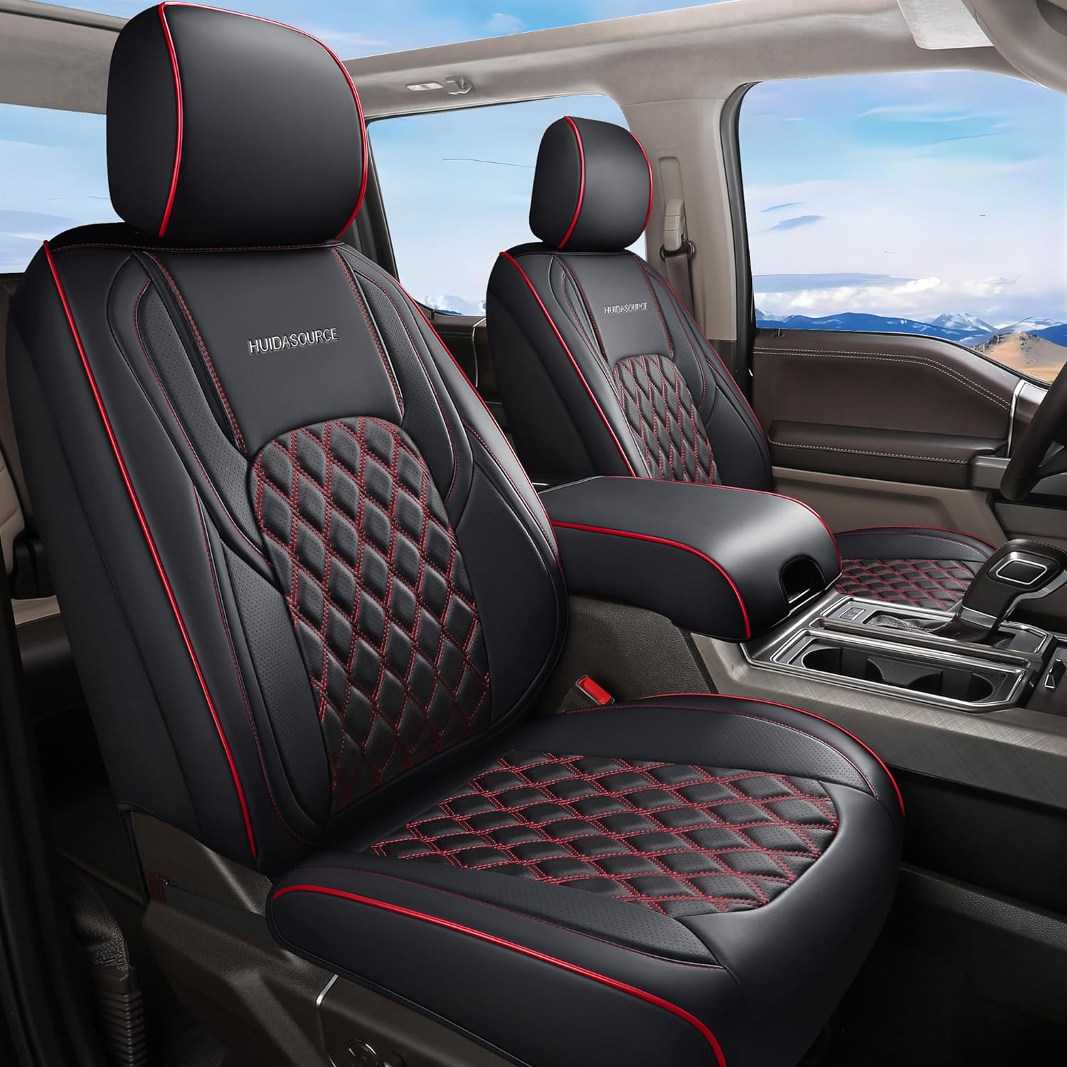 Huidasource Custom Fit Ford F150 Seat Covers Waterproof Fit for 2015-2024 F150 S...