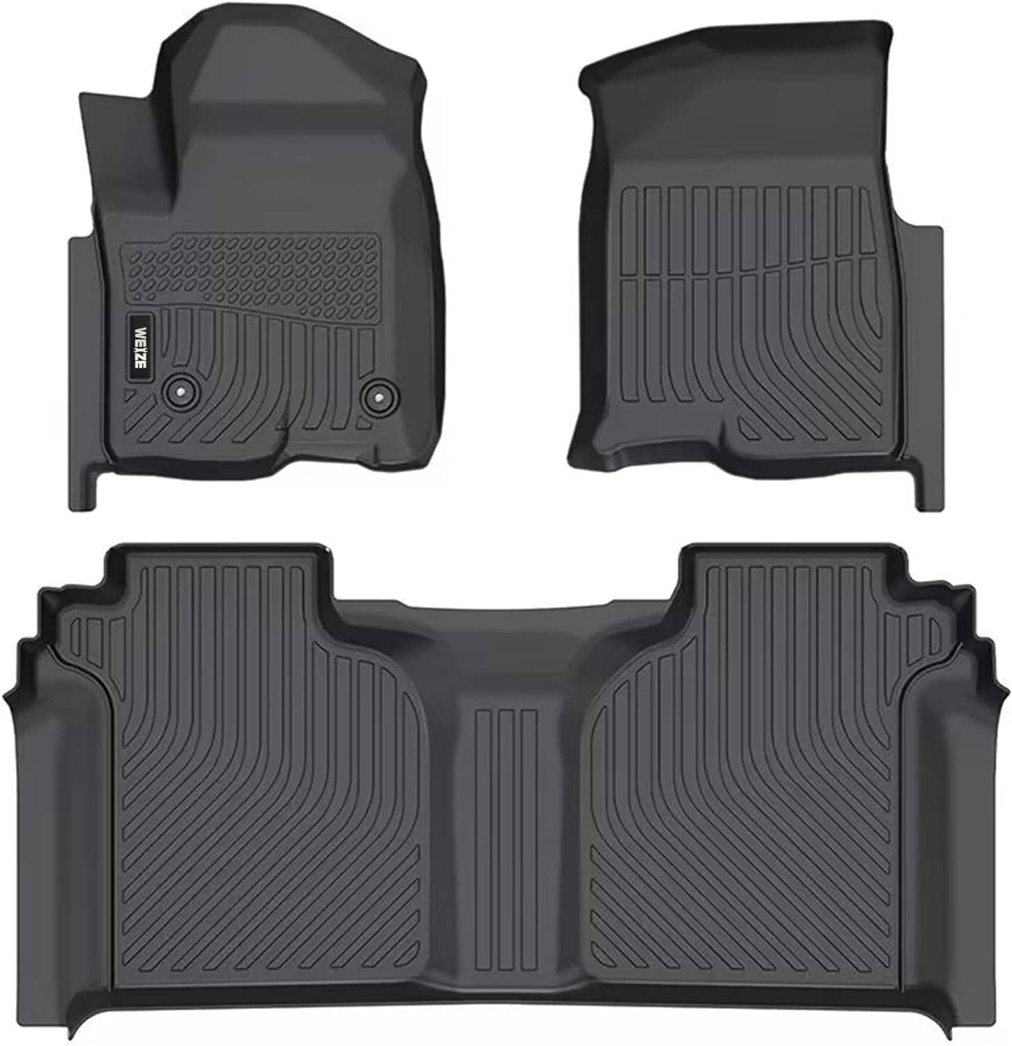 Weize Floor Mats for Chevrolet Silverado 1500/GMC Sierra 1500 2019-2024, Chevy S...