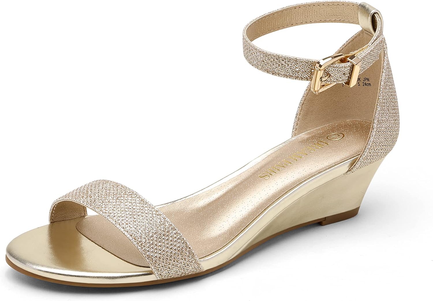 DREAM PAIRS Women's Sandal, Special Ankle Strap Low Wedge Sandal, Affordable WOM...