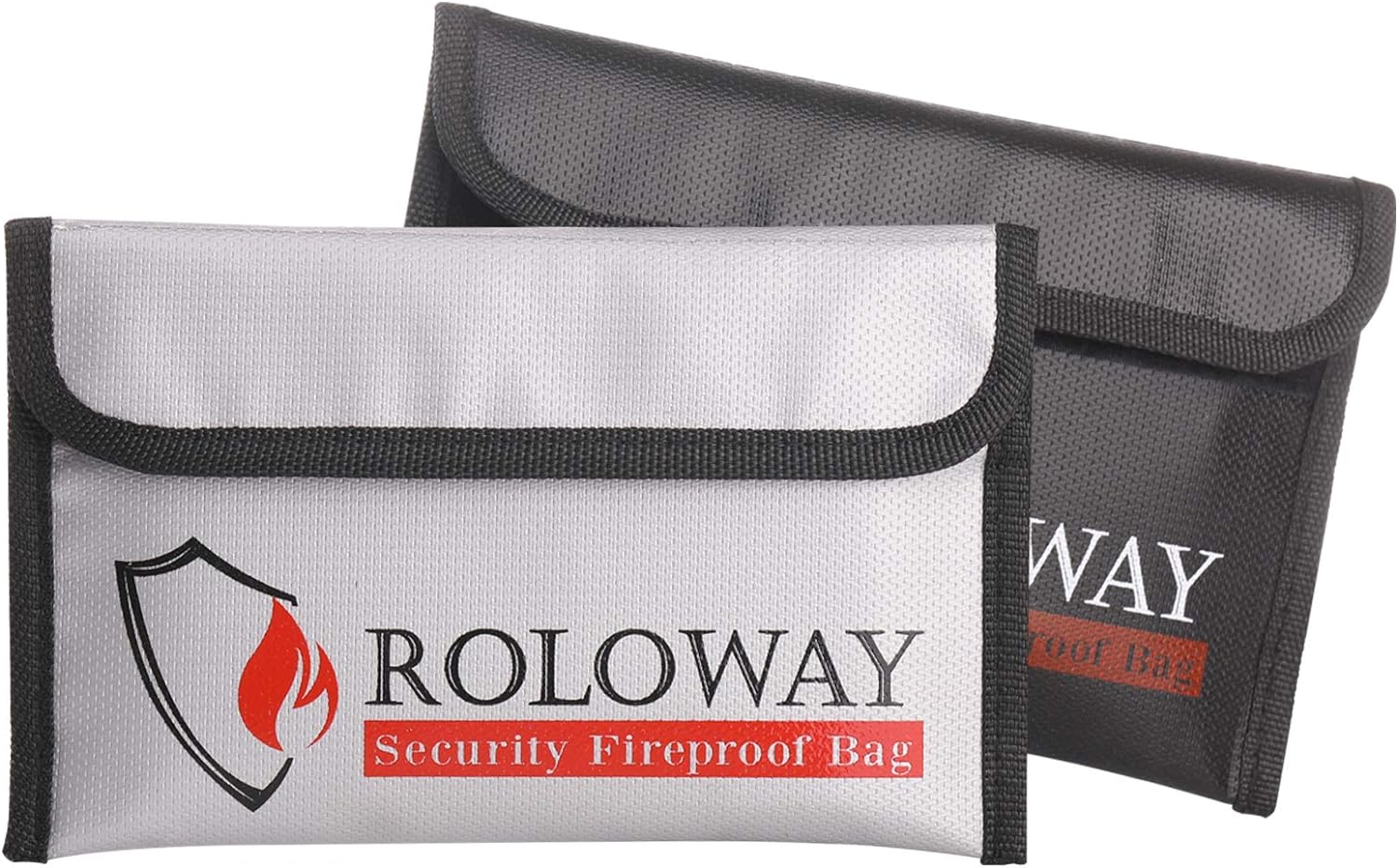 ROLOWAY Small Fireproof Bag (5 x 8 inches), Non-itchy Fireproof Money Bag, Firep...
