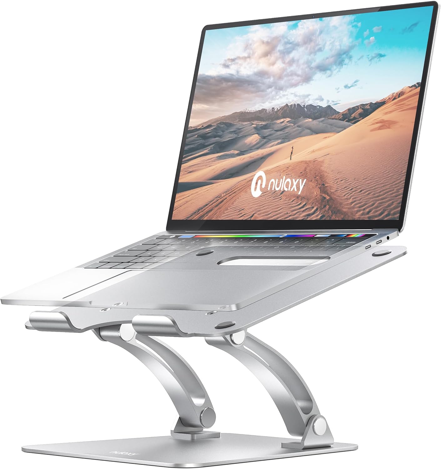 NULAXY Adjustable Laptop Stand, Aluminum Foldable Laptop Riser with Heat-Vent, E...