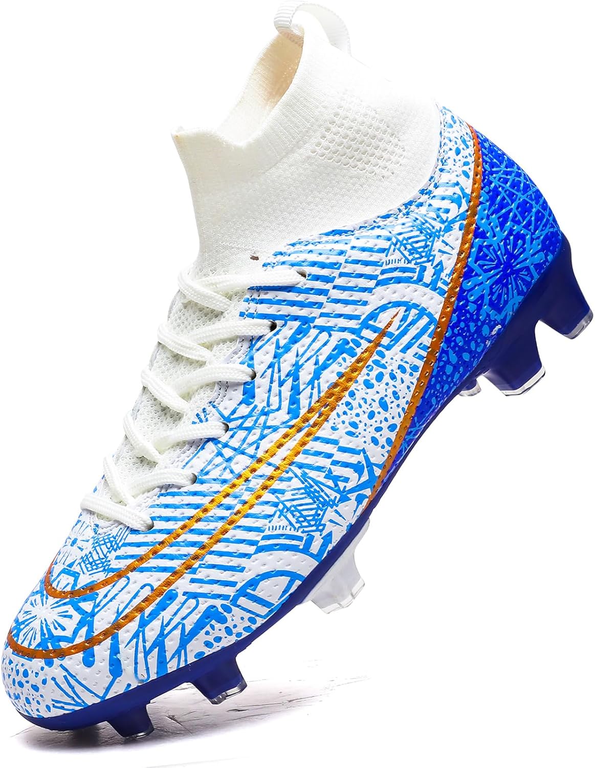 Donbest Boys Football Boots Cleats Kids Football Shoes Astro Turf Soccer Shoes P...