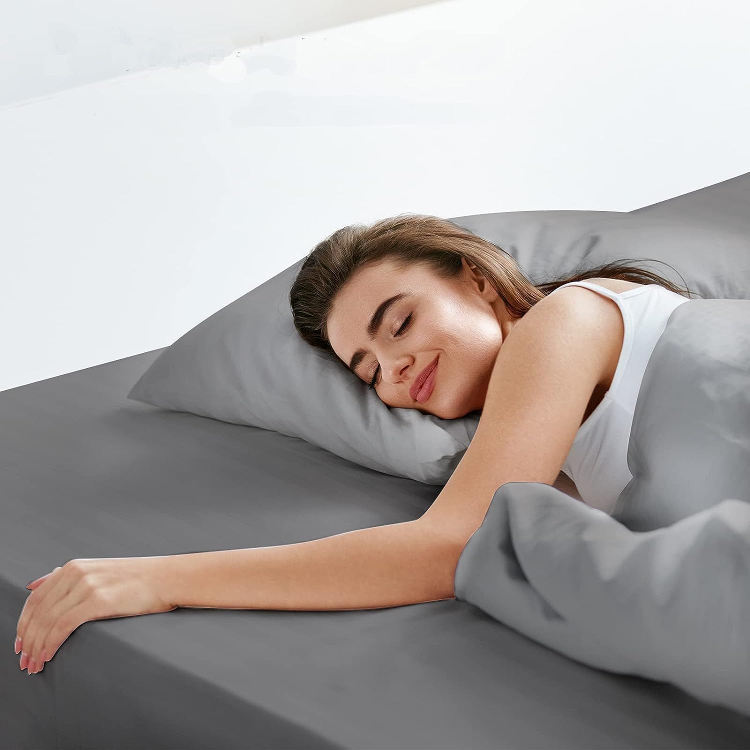 LuxClub SuperKing Fitted Sheet Bedding with 45cm Depth, Extra Deep Soft Cooling...