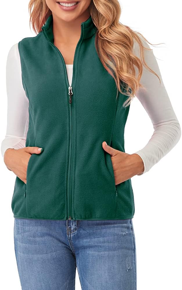 fuinloth Women's Fleece Gilet, Polar Soft Sleeveless Classic Fit Bodywarmer Vest...