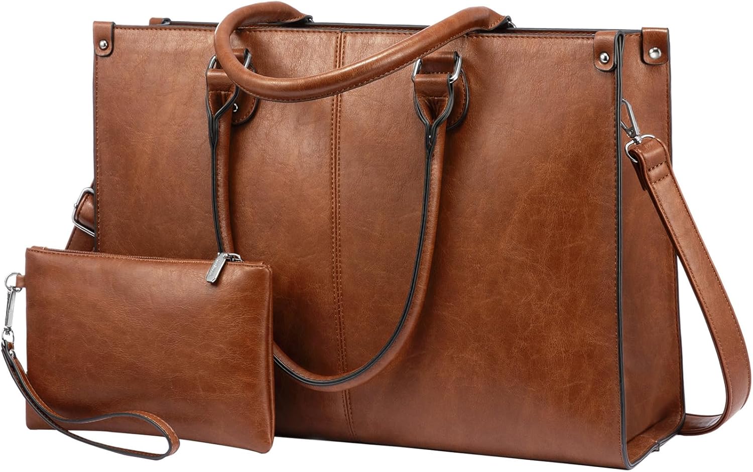 LOVEVOOK Laptop Bag for Women, 15.6 inch Laptop Tote Bag Vintage Work Bags for W...