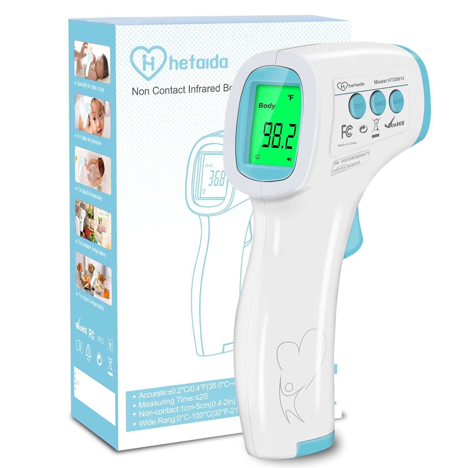 Digital Thermometer, Special No Touch Forehead Thermometer for Adults and Kids,...