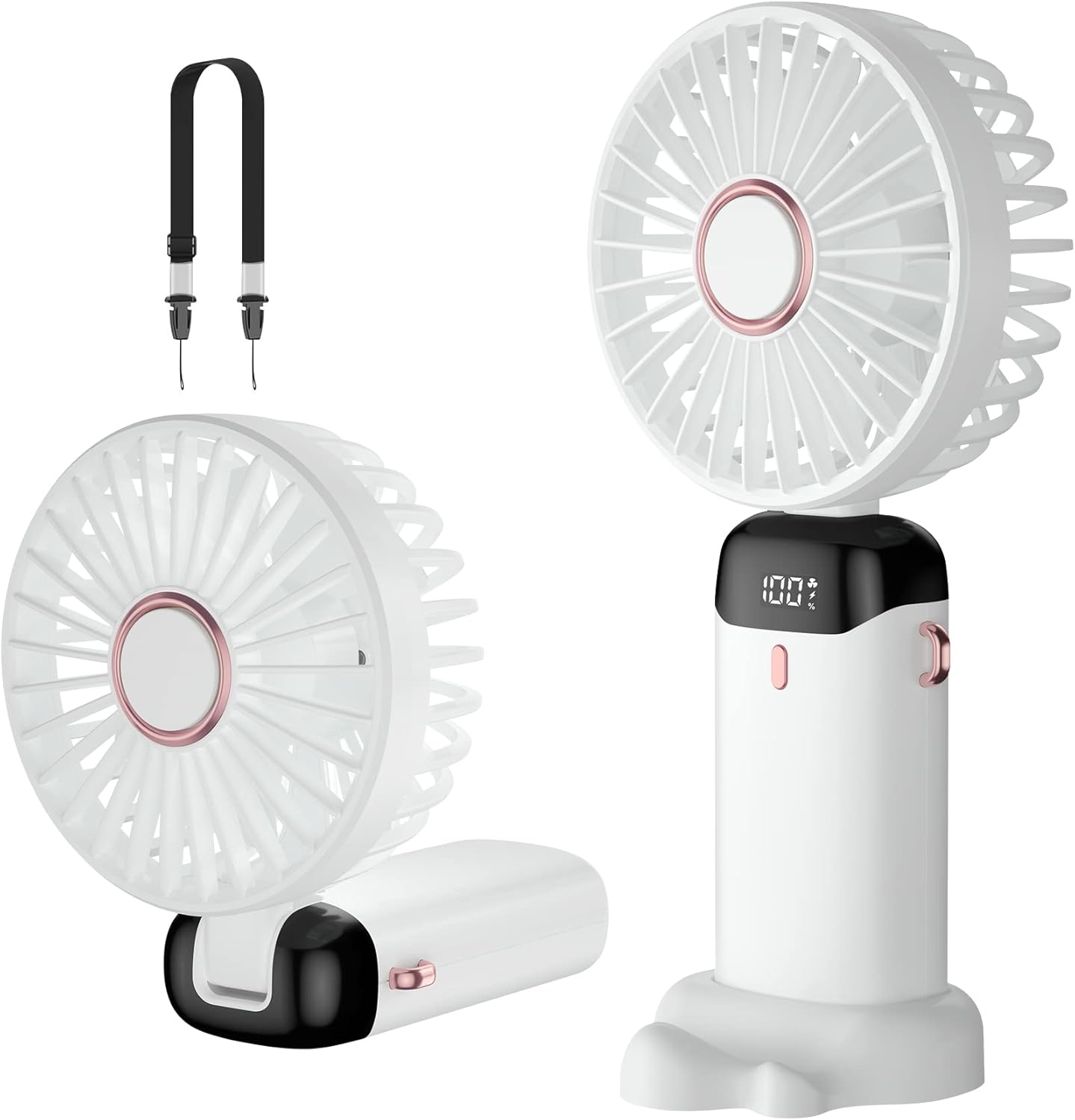 Rafada Handheld Fan, Mini Portable Fan USB Rechargeable, Small Pocket Fan 5 spee...