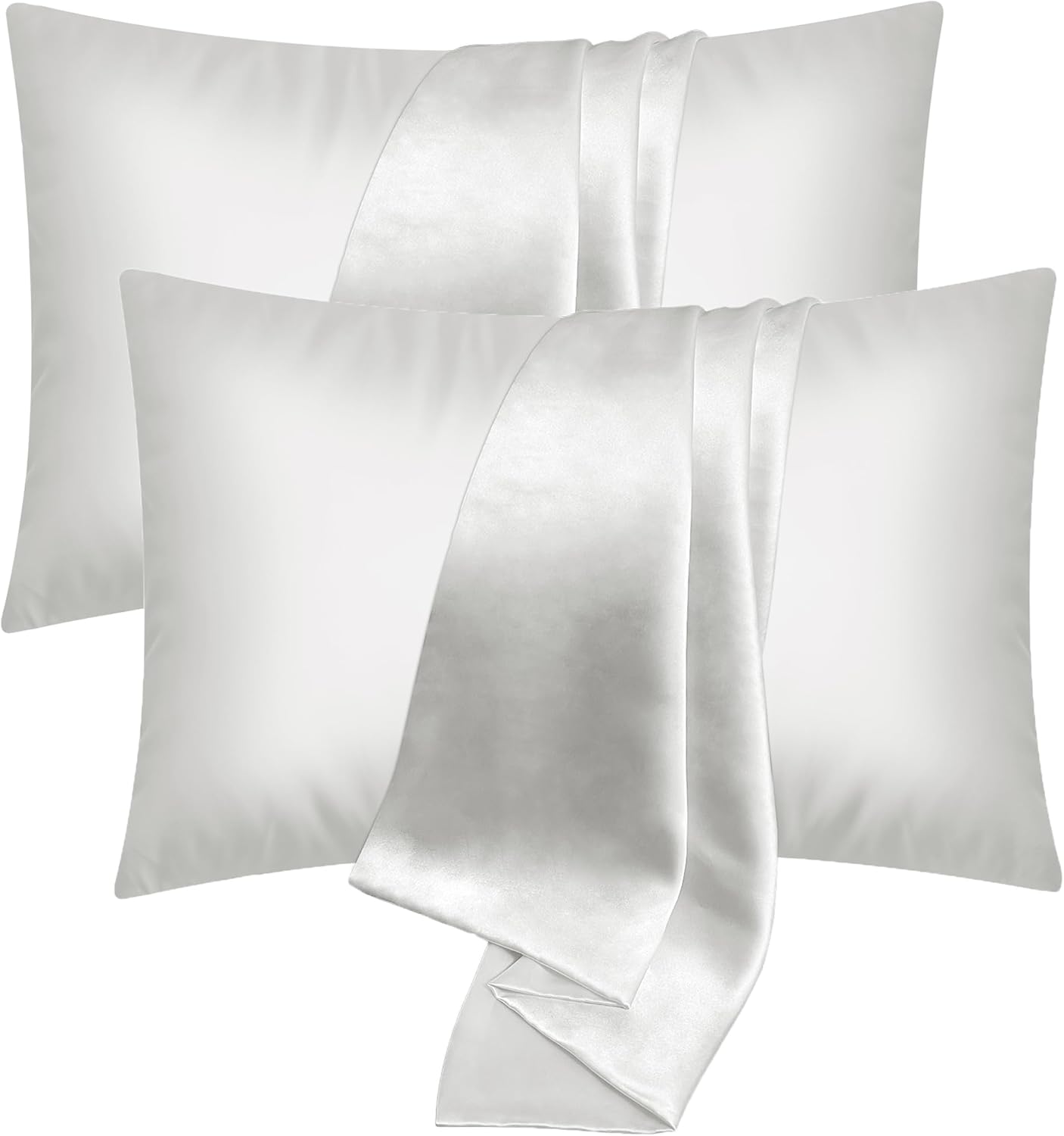 UQQU Satin Pillow Cases 2 Pack, Satin Pillowcase for Hair and Skin, Pillow Cases...