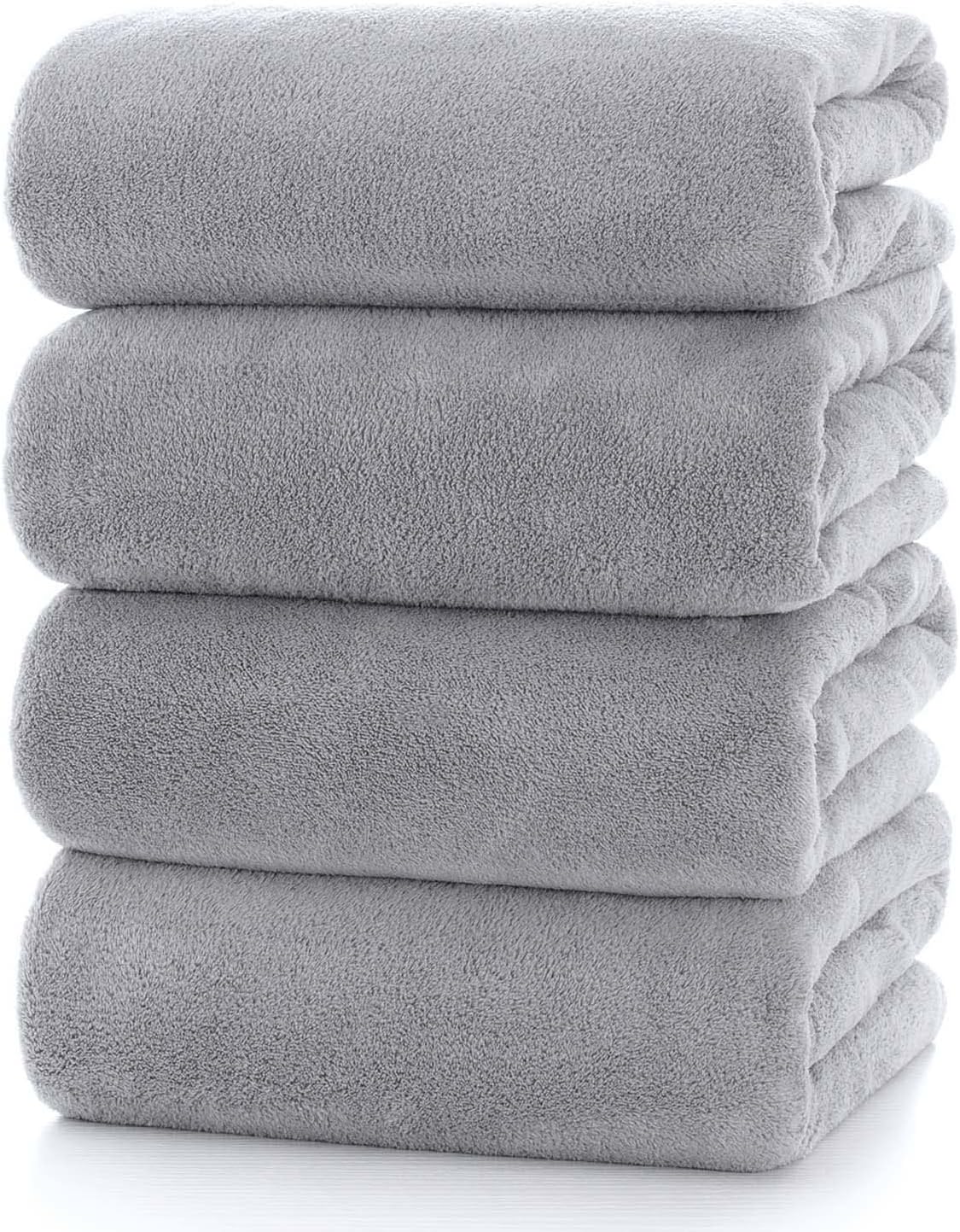 Lumimi Towels 4-Piece Soft Microfiber Bath Towel Set Incredibly Absorbent Lightw...