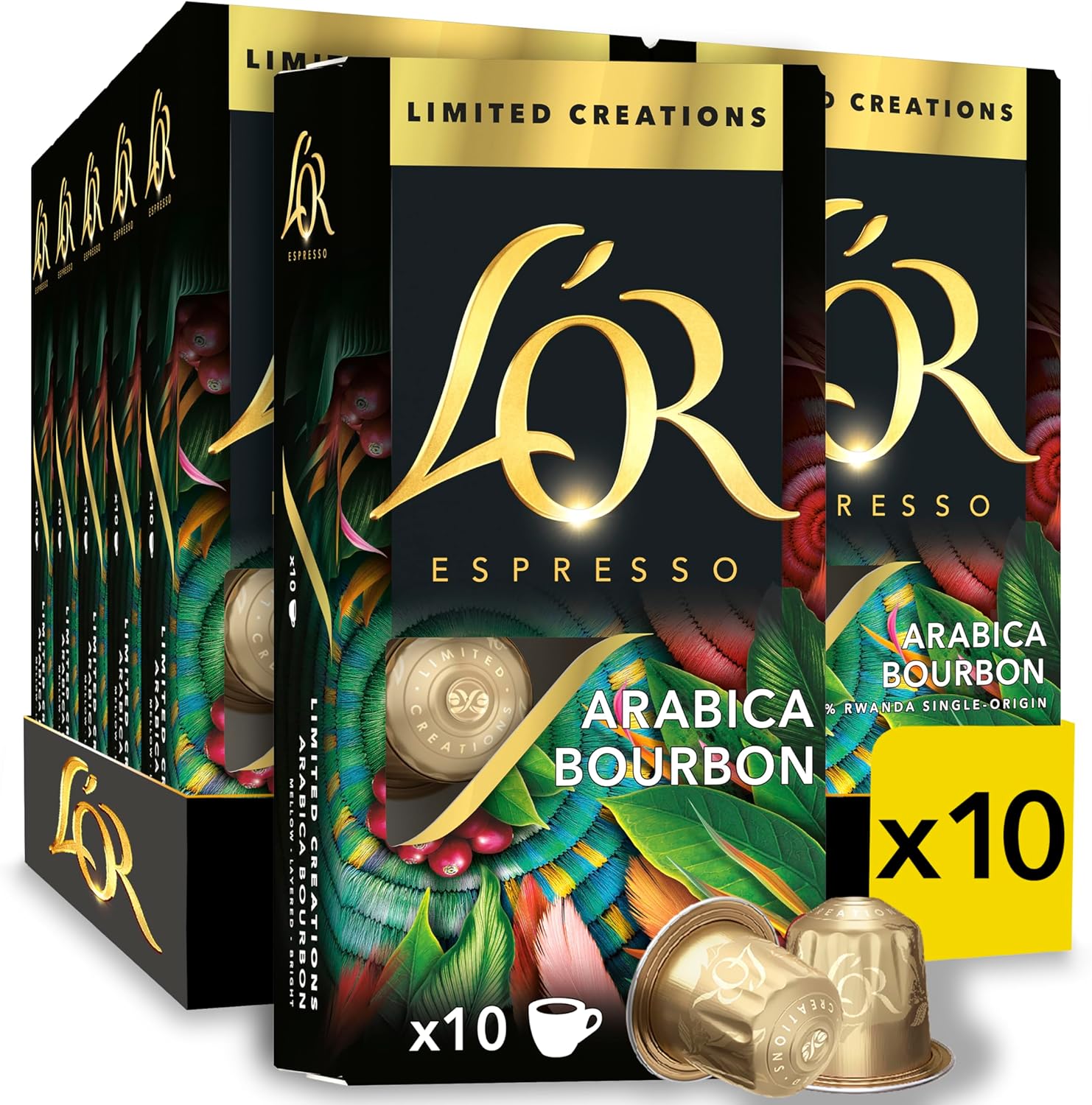 L'OR Espresso Limited Creations Coffee Pods x10 (Pack of 10, Total 100 Capsules)
