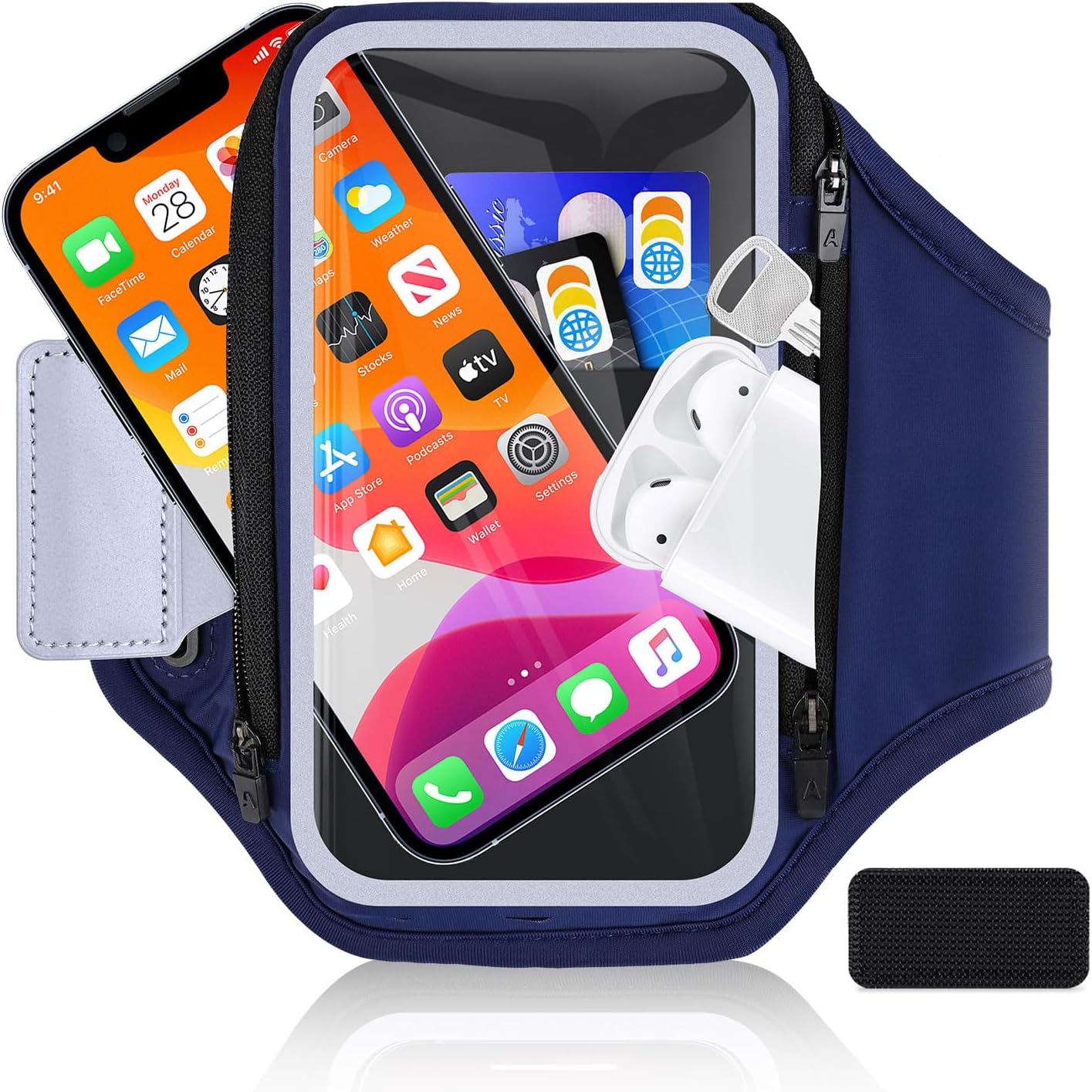 6.8'' Running Phone Holder with Earphone Bag RAZOBWS Phone Holder for Running Ar...