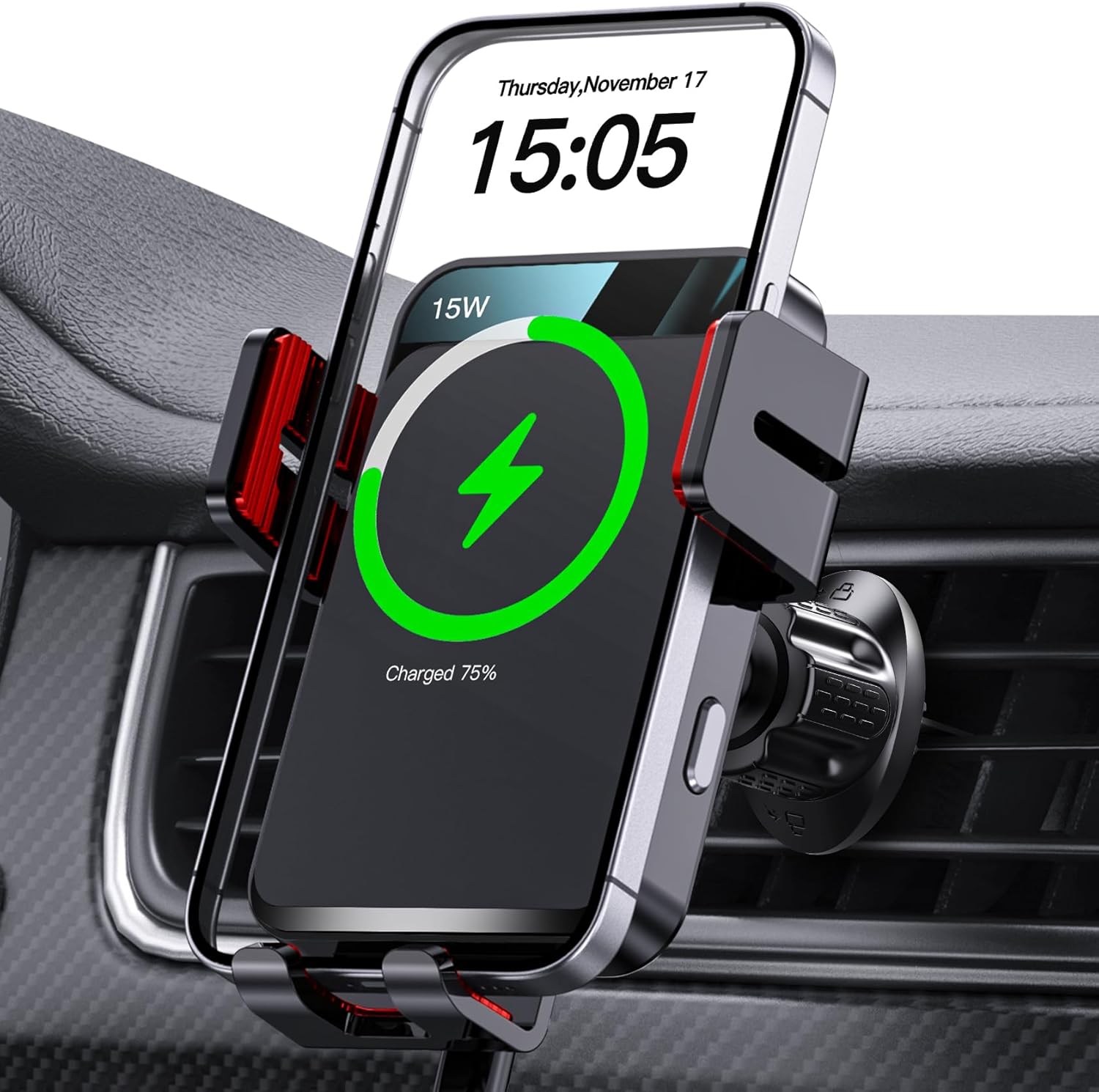Wireless Car Charger, MOKPR Special Auto-Clamping Car Mount, Innovative Fast Cha...