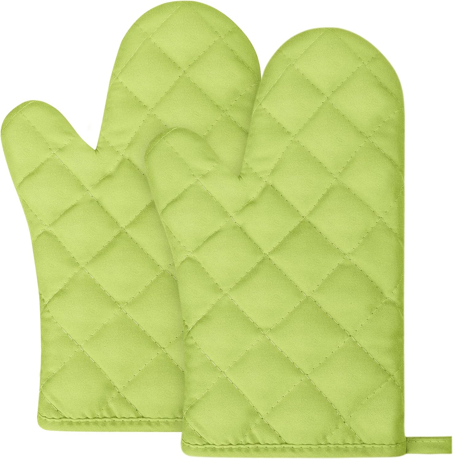 AUAUY 1 Pair Oven Mitts, Cotton Heat Resistant BBQ Gloves-Oven Mitts with Infill...