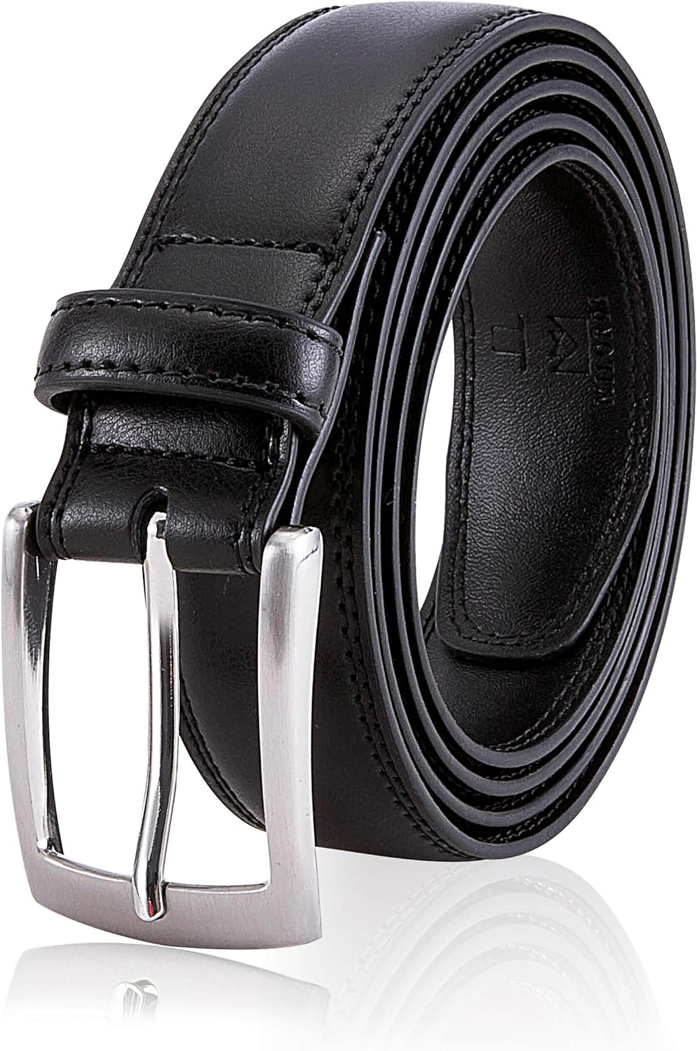 MILORDE Men's Genuine Leather Dress Belt, Special Handmade Belt, 100% Cow Leathe...