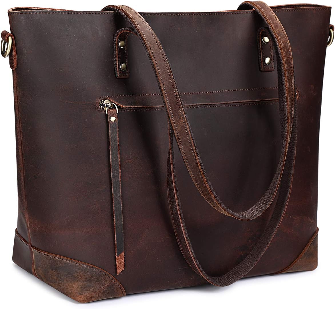 S-ZONE Shoulder Bag, Special Genuine Leather Totes Bag for Women, High-Quality P...