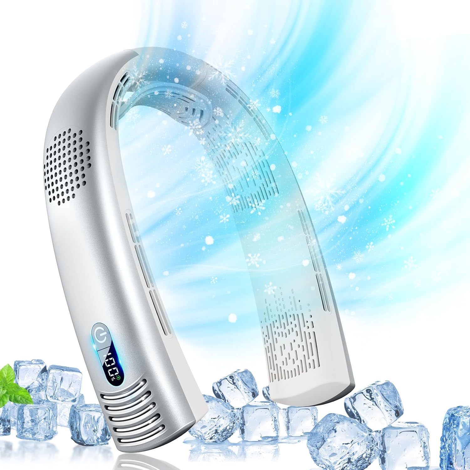 Portable Neck Fan Rechargeable 7000mAh, Bladeless 360° Airflow Cooling Neck Fan...