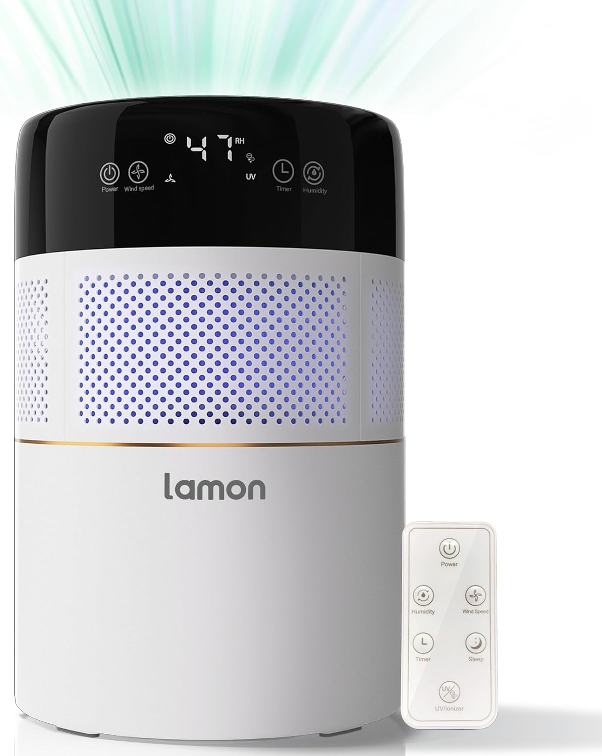Lamon® Evaporative Humidifier, 400ml/H Cool Moisture Humidifier and Air Purifier...
