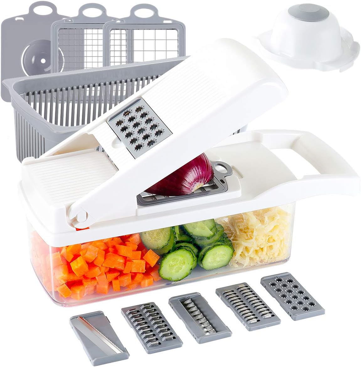 Ourokhome Vegetable Chopper Mandoline Vegetable Slicer - Salad Chopper and Food...