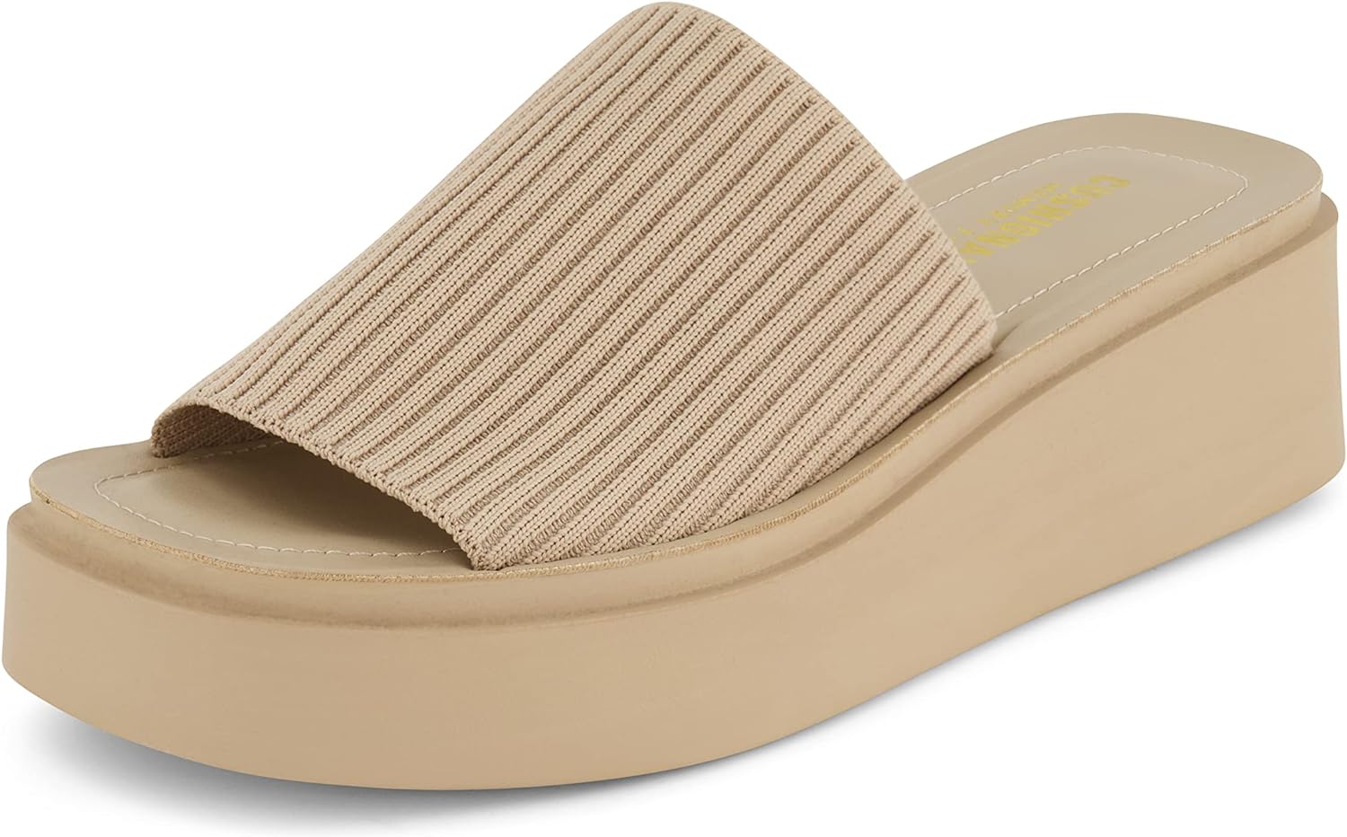 CUSHIONAIRE Women's Pim Knit Platform Sandal, Special Sandal with Memory Foam, I...