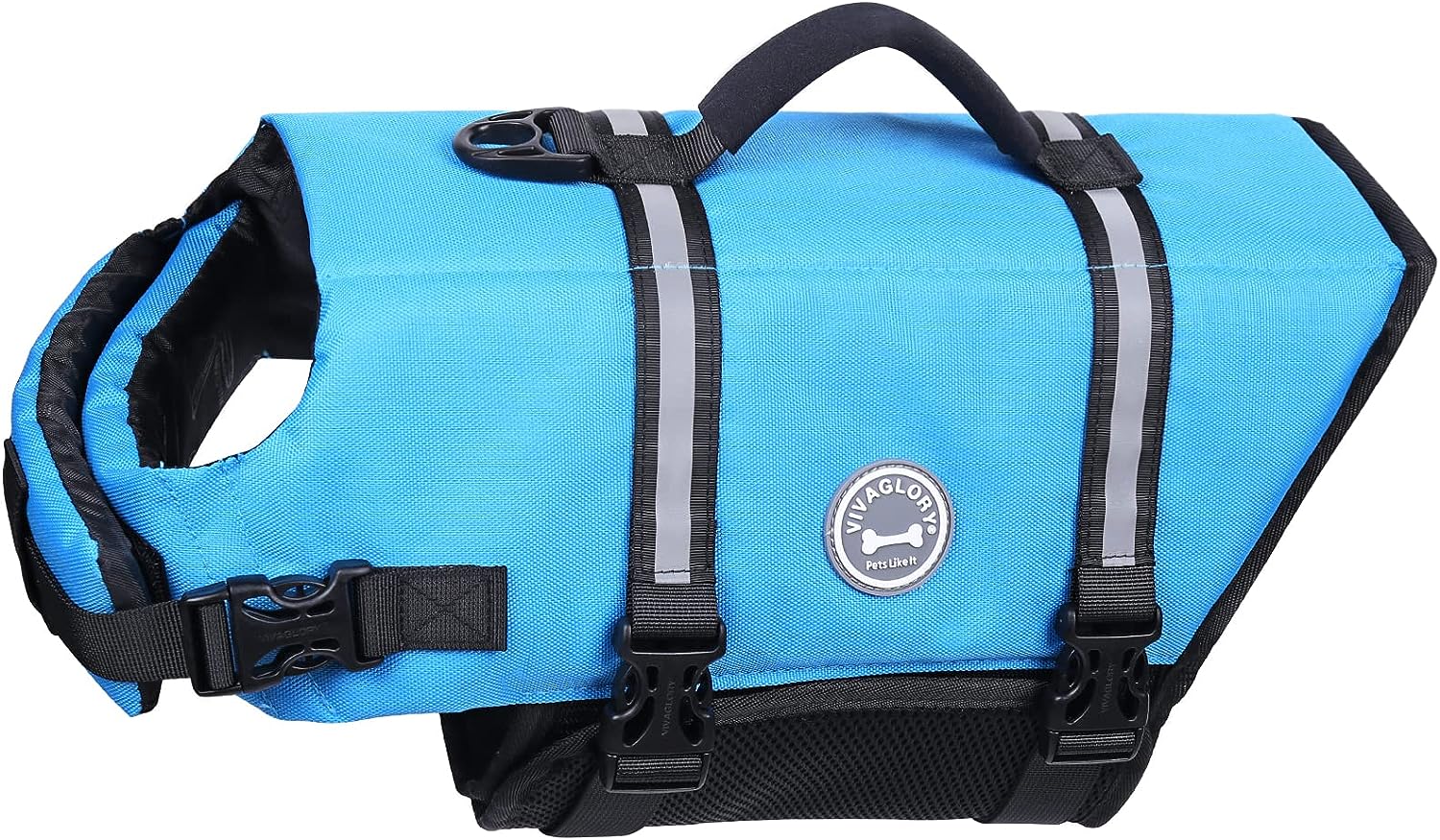 VIVAGLORY Ripstop Dog Life Jacket, Special Dog Life Vest for Boating, Innovative...