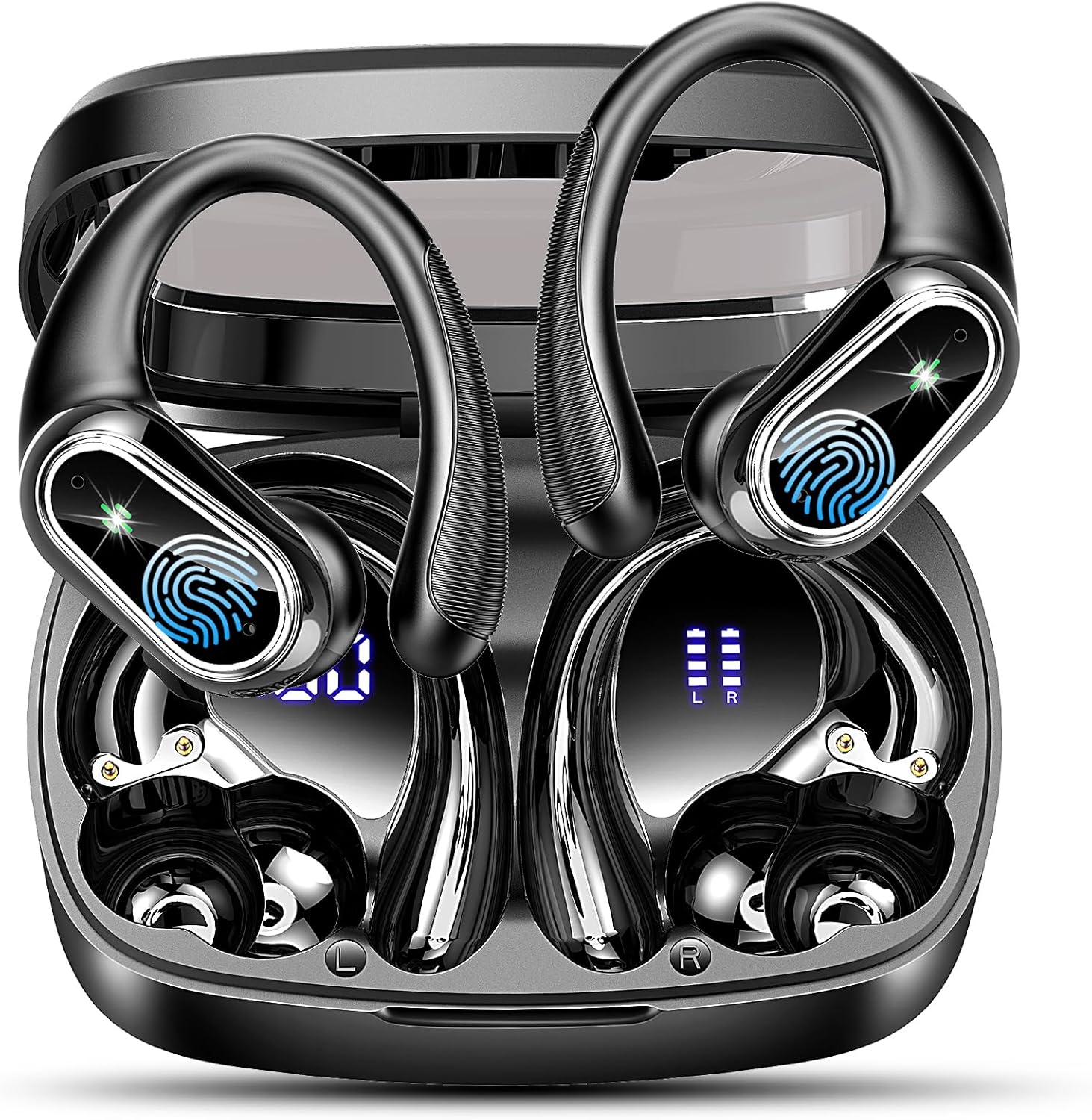 Wireless Earbuds, Bluetooth 5.3 Sport Headphones HiFi Stereo Noise Cancelling Ea...