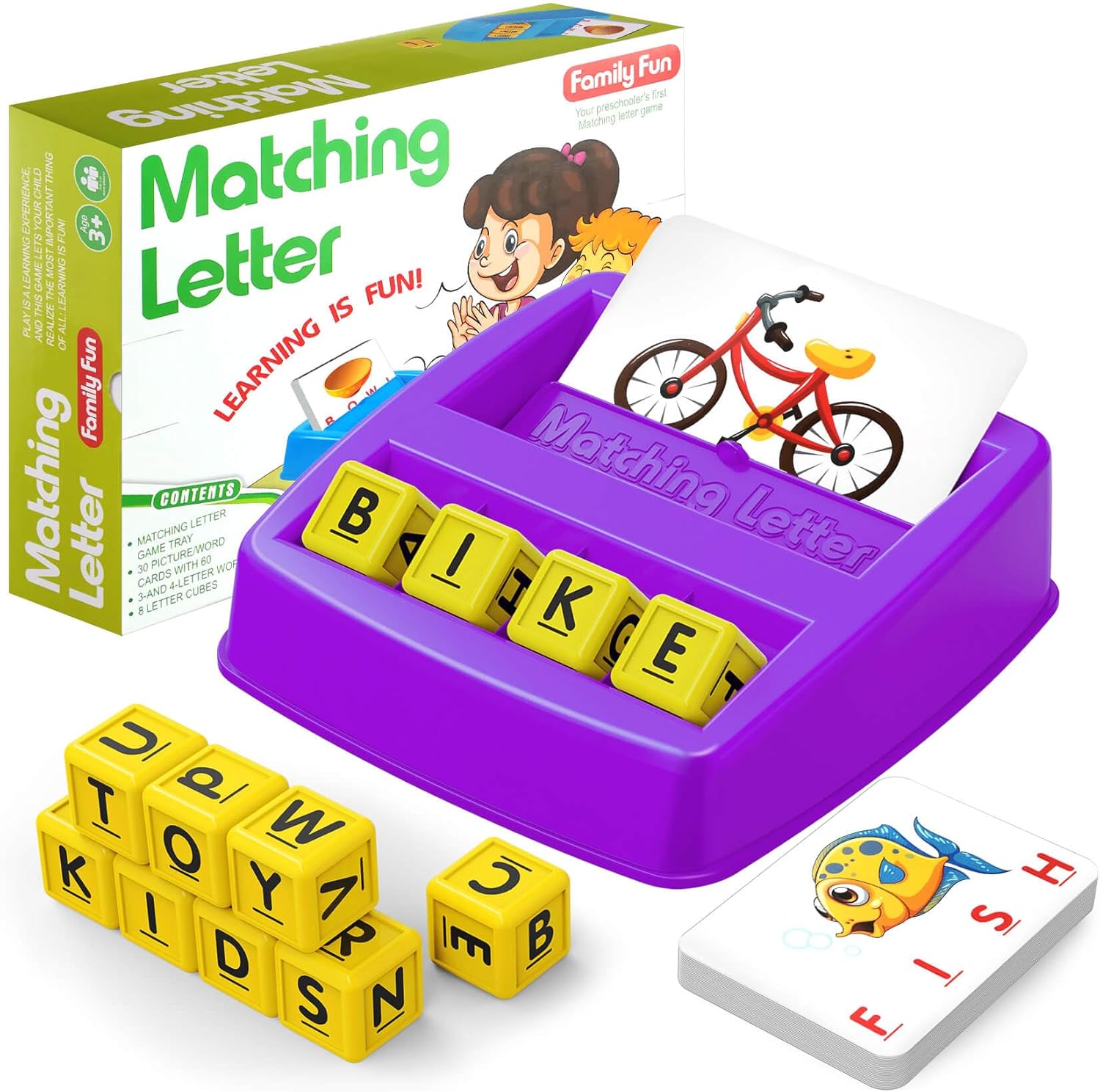 HahaGift Kids Toys Age 3 4 5 Year Old Boys Girls Gifts,Match Spelling Letter Lea...
