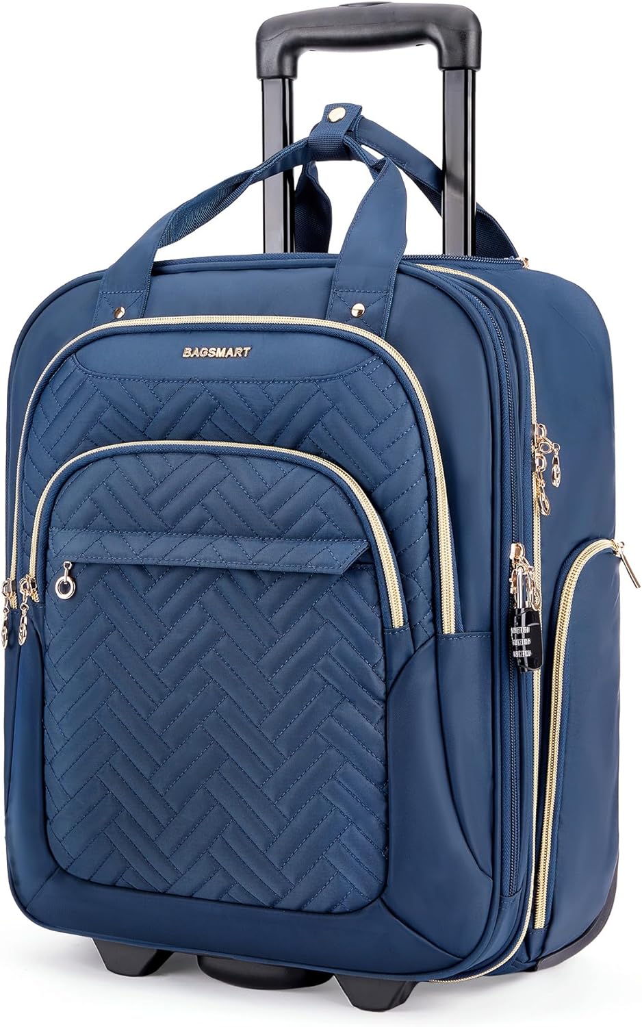 BAGSMART Underseat Carry On Luggage Airline approved,16-inch Underseater Softsid...