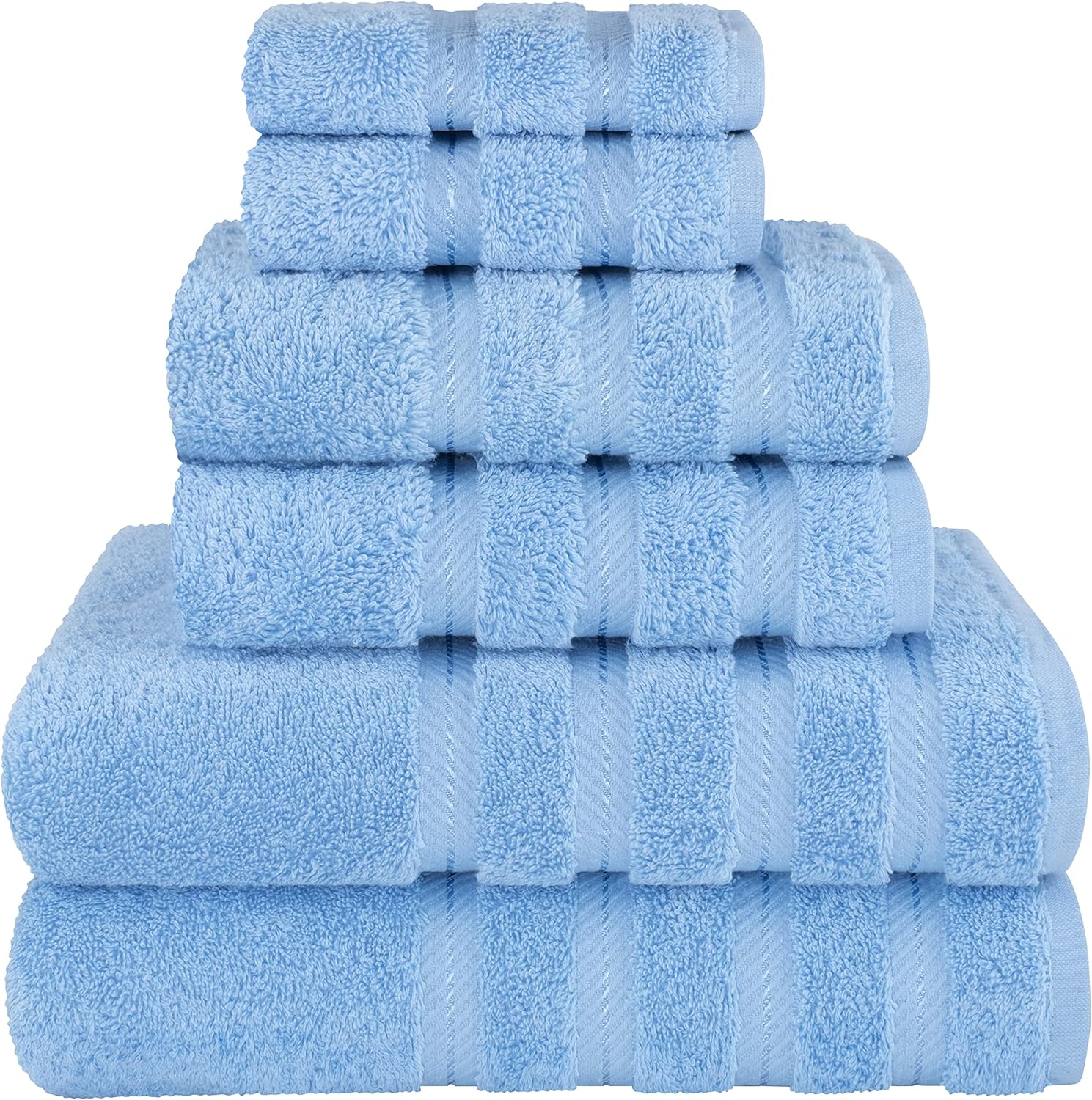 American Soft Linen Luxury 6 Piece Towel Set, Special Towels with Bath Towels, U...