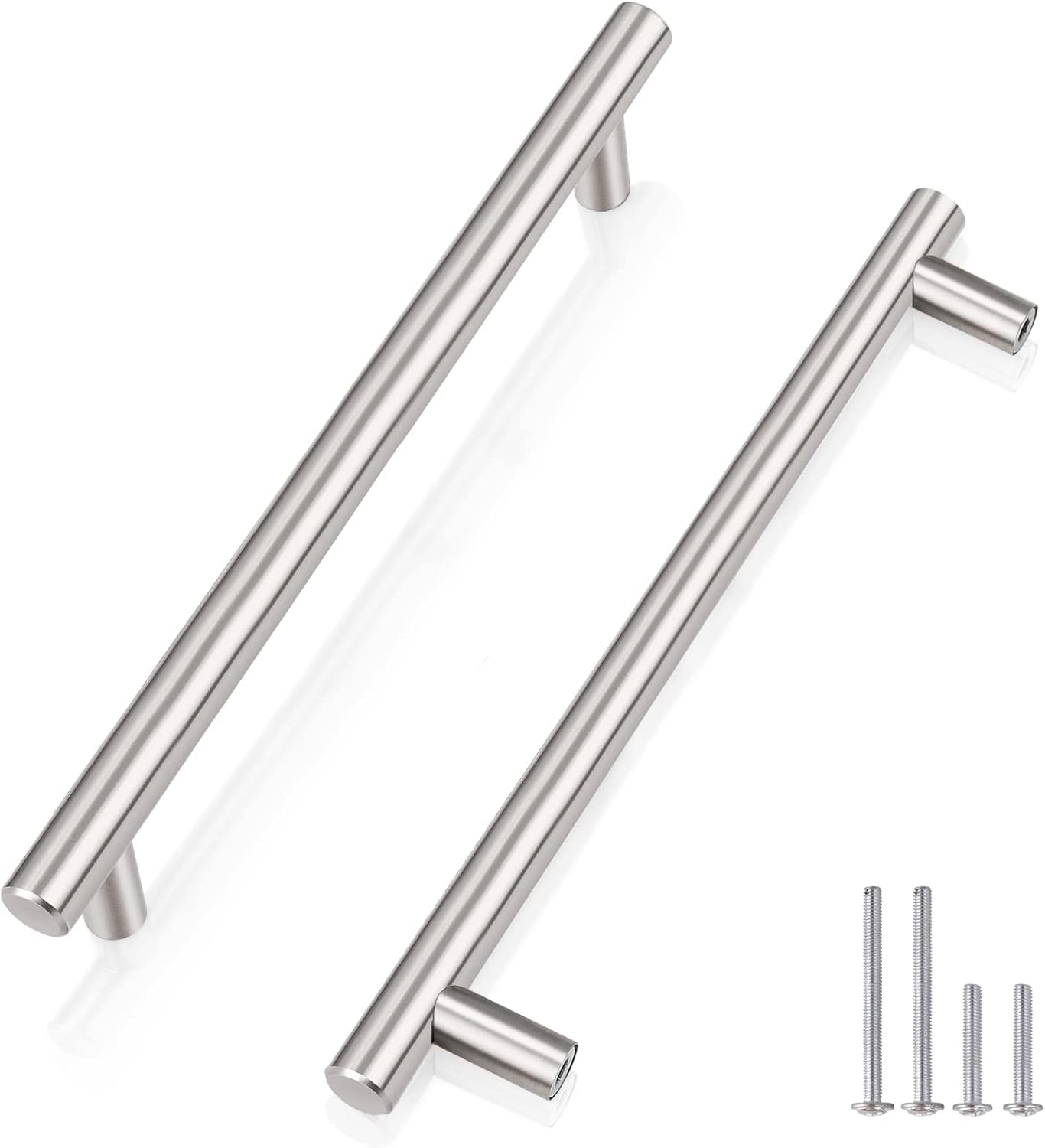 Probrico 10 Pack Brushed Nickel Kitchen Cupboard Handles, Stainless Steel Cabine...