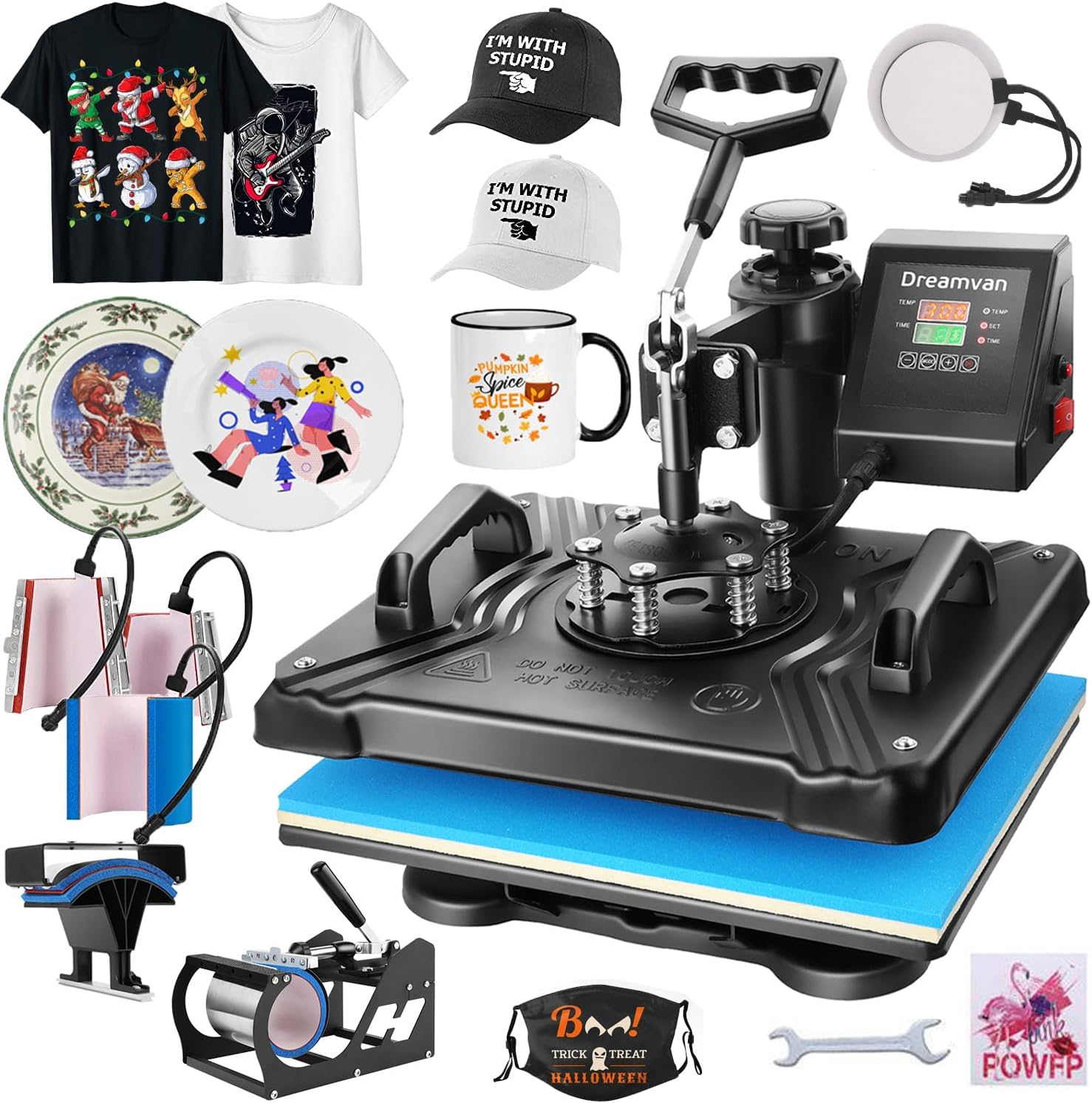 Heat Press, Special 8 in 1 Multifunctional Tshirt Printing Machine, Innovative D...