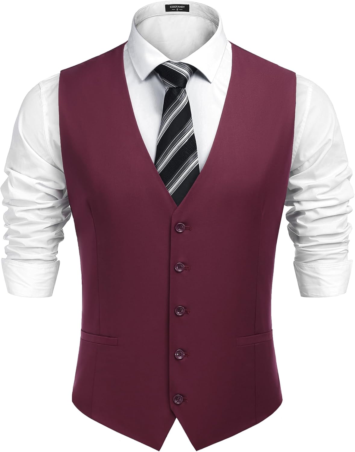 COOFANDY Men's Business Suit, Special Casual Dress Vest, Innovative Slim Fit For...