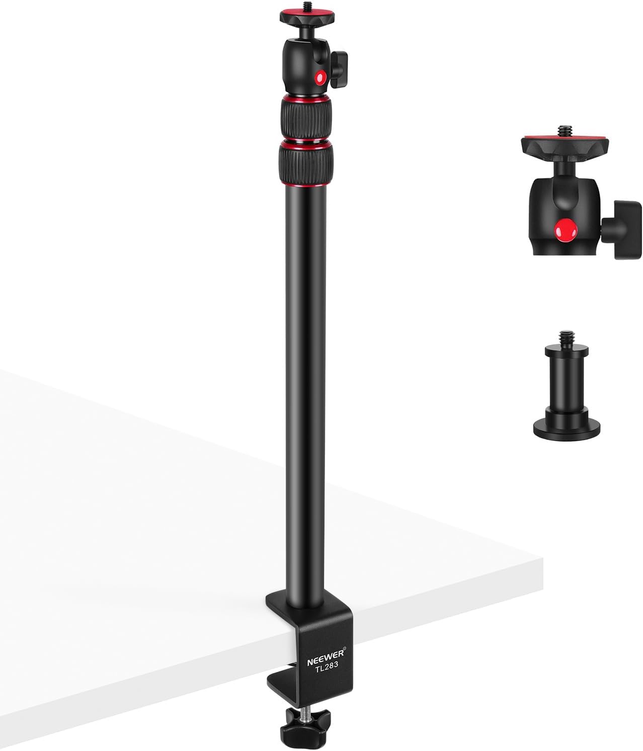 NEEWER Extendable Camera Desk Mount with Ball Head, 17"-40" Adjustable Table Lig...