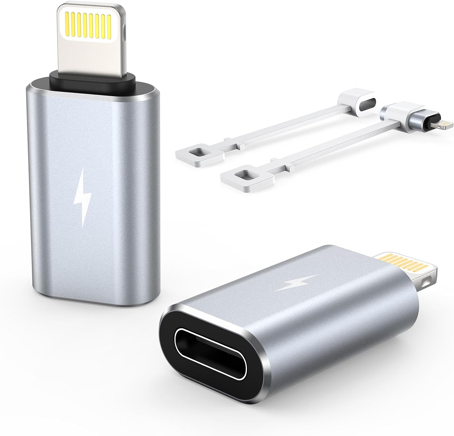 TechMatte USB C to Lightning Adapter, [2 Pack] 1.9A 15W Standard Charging Suppor...
