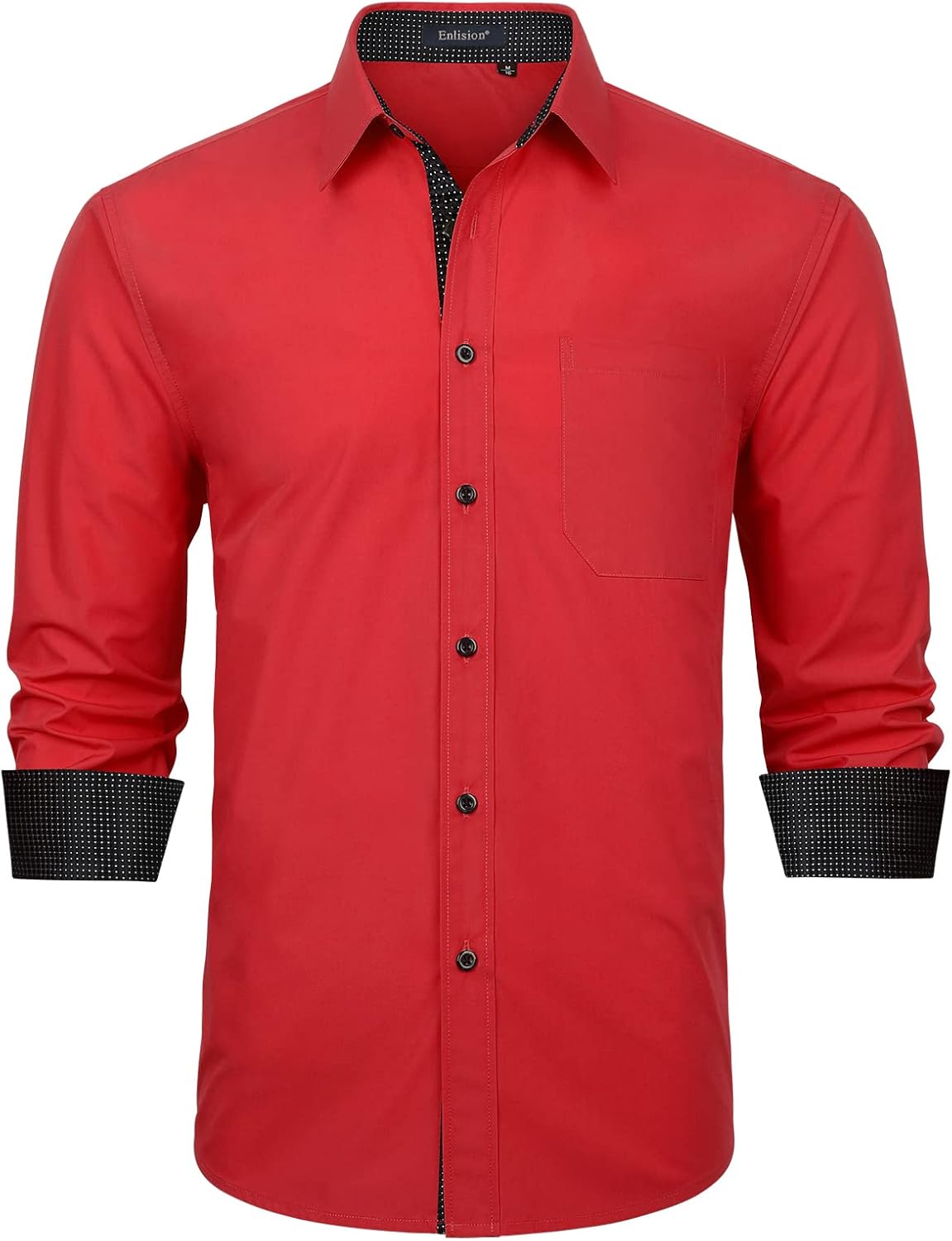 Enlision Men's Shirts Long Sleeve Regular Fit Wedding Dress Shirt Formal Busines...