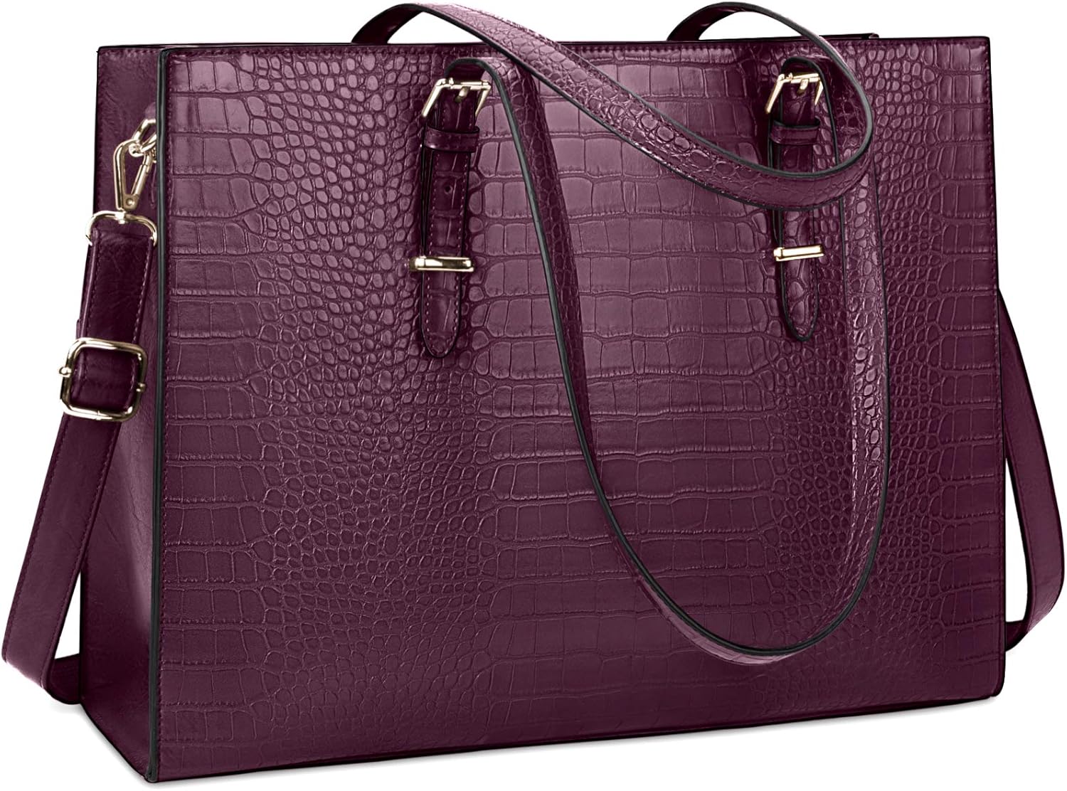 Lubardy Laptop Bags for Women Tote Bag 15.6 Inch Leather Large Ladies Handbag Wo...