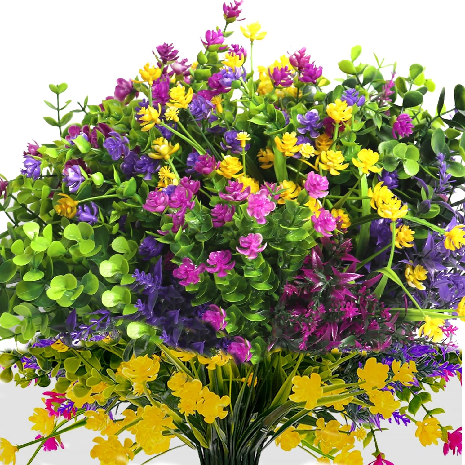 Artificial Flowers, Unique Fake Flowers UV Resistant, Special Boxwood Faux Plast...