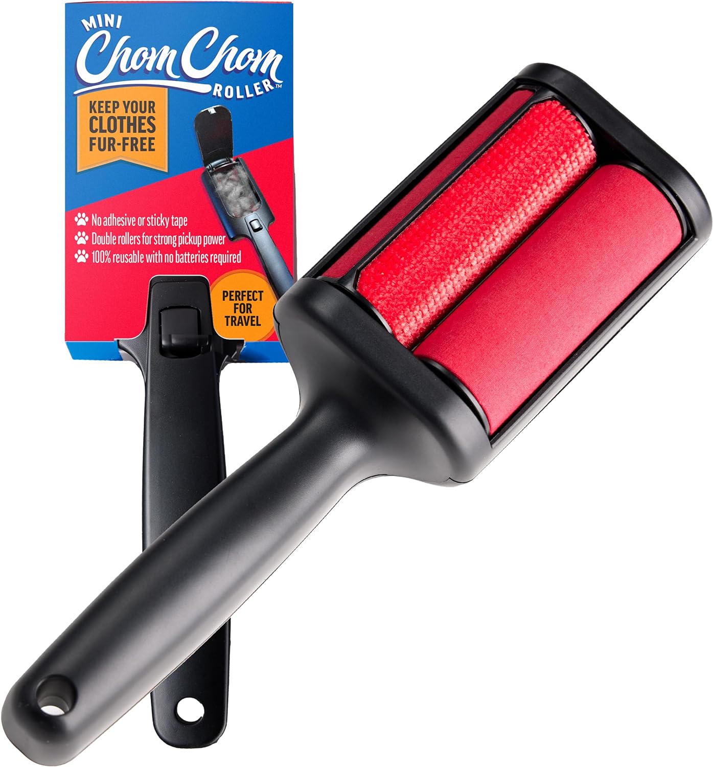 Chom Chom Roller Mini for Pet Hair - Mini ChomChom Lint Roller Pet Hair Removal...