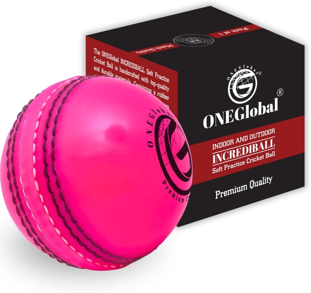 ONEGlobal Soft & Safe Indoor Outdoor Incrediball Cricket Ball | Rubber Cricket B...