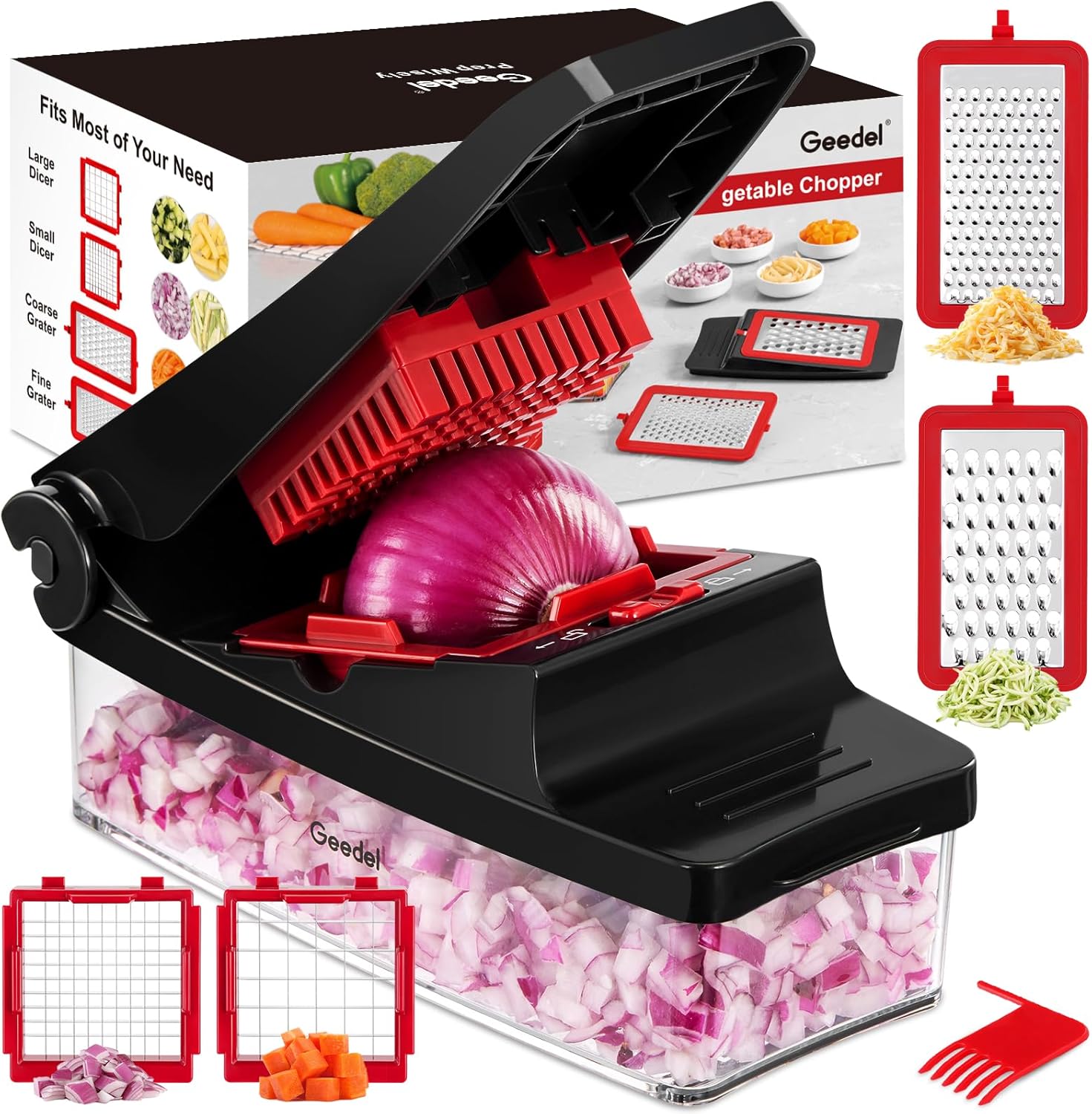 Geedel Vegetable Chopper, Innovative Onion Chopper Pro Food Chopper, Special Kit...